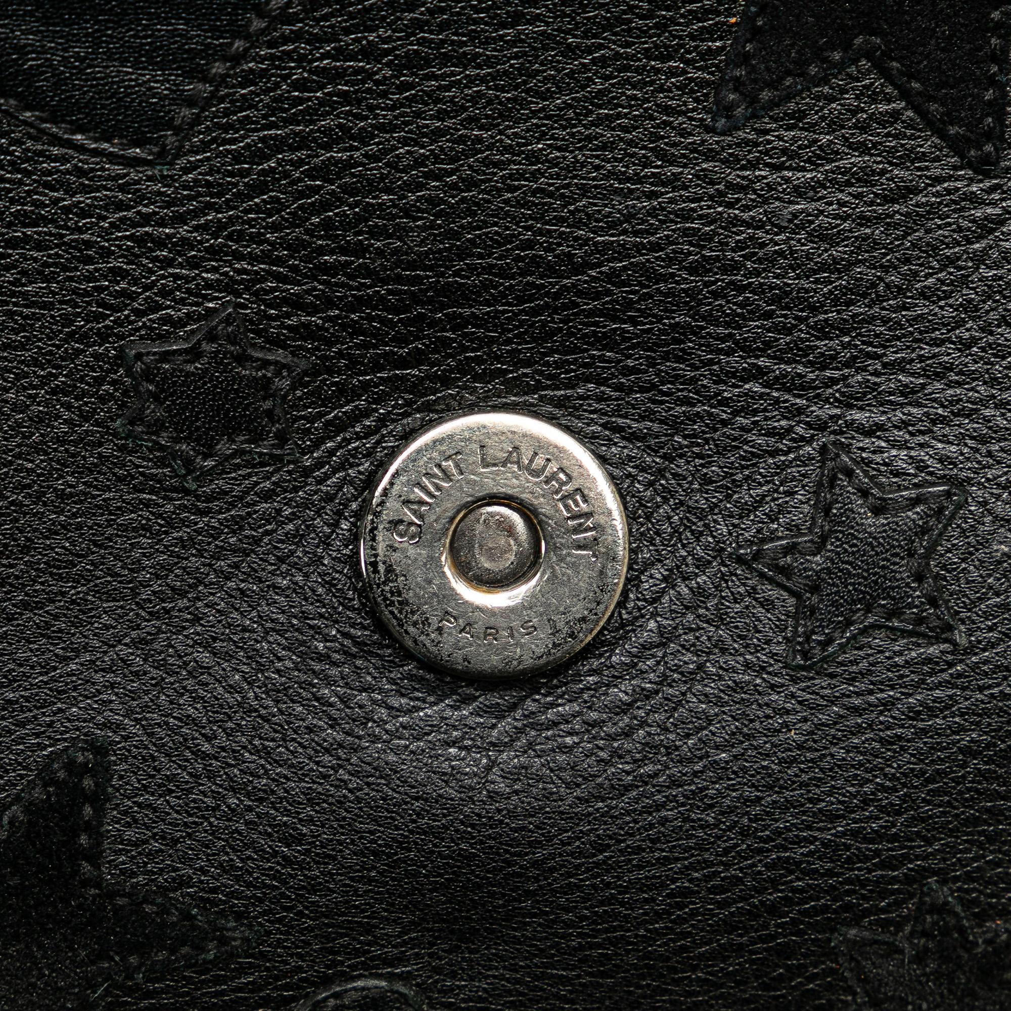 Saint Laurent Medium Monogram Heart Patchwork Chain Wallet