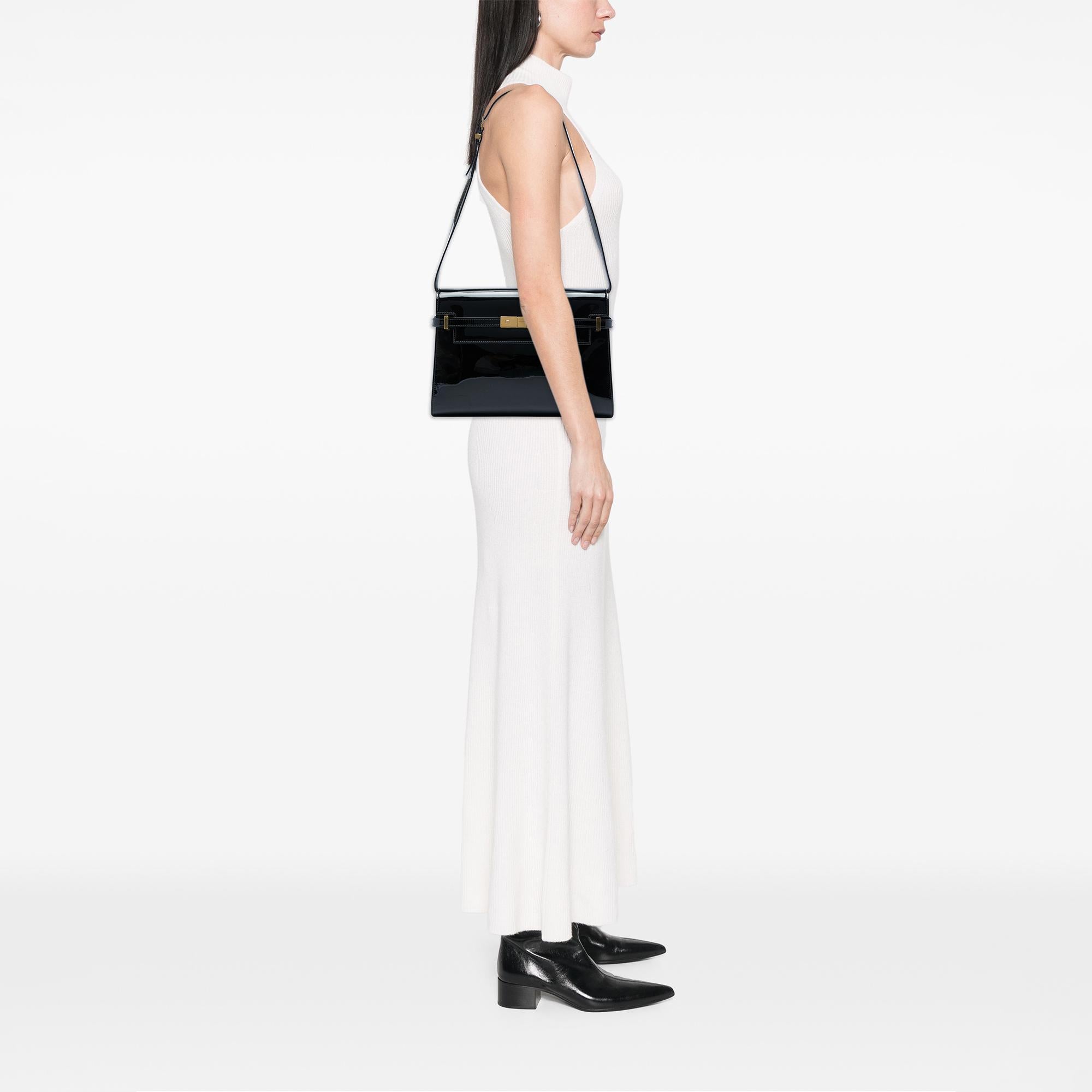 Saint Laurent Medium Patent Manhattan Shoulder Bag
