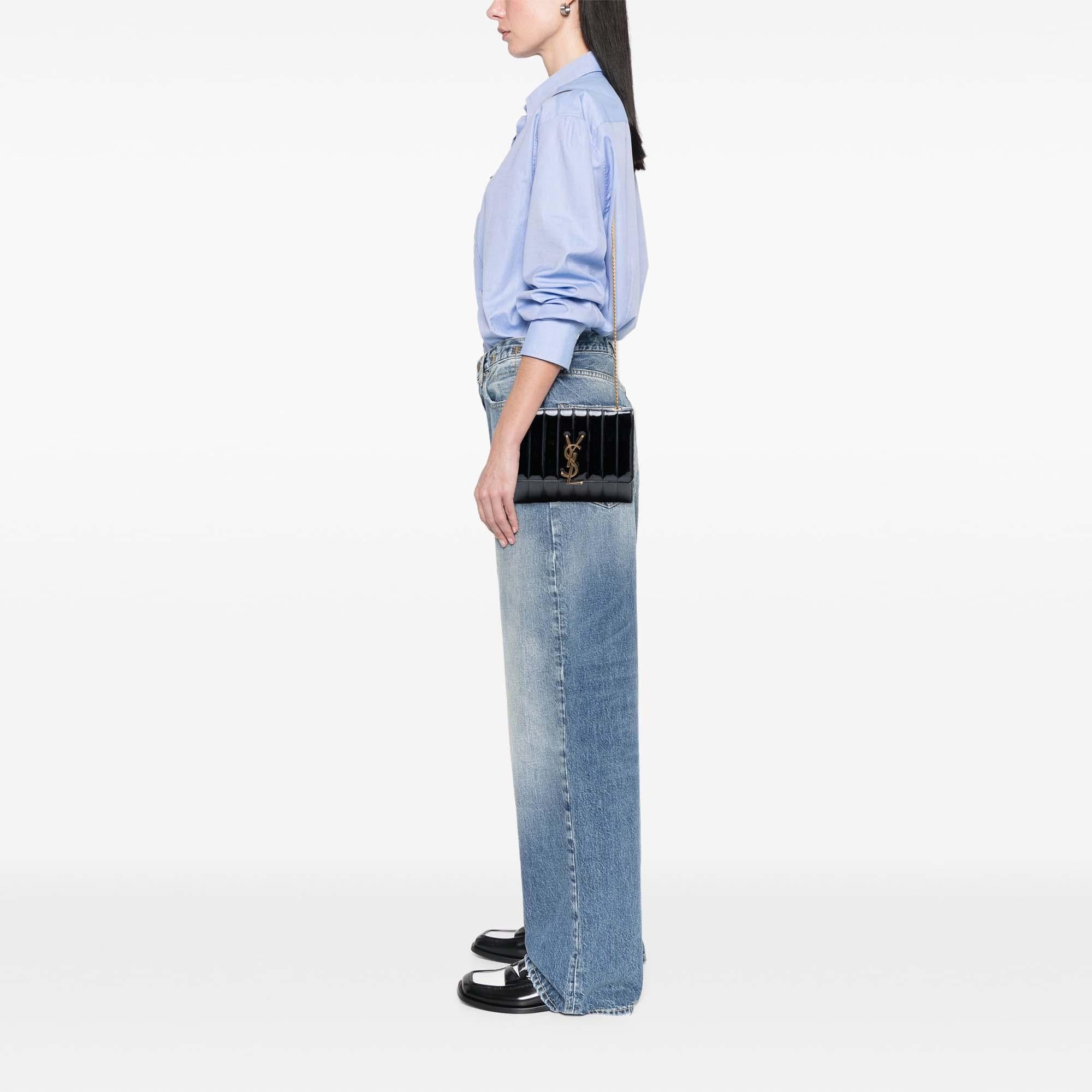 Saint Laurent Medium Patent Vicky Crossbody