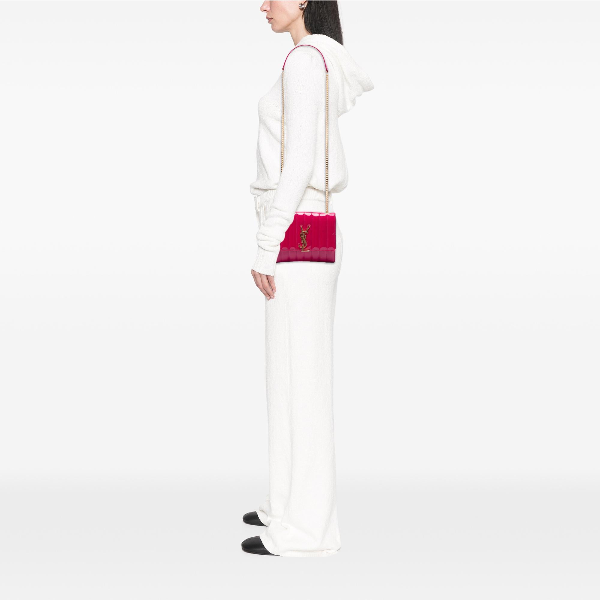 Saint Laurent Medium Patent Vicky Crossbody