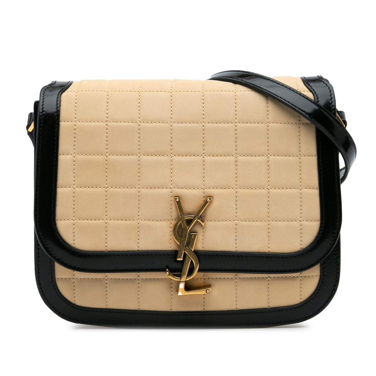 Saint Laurent Medium Quilted Suede Monogram Solferino Crossbody
