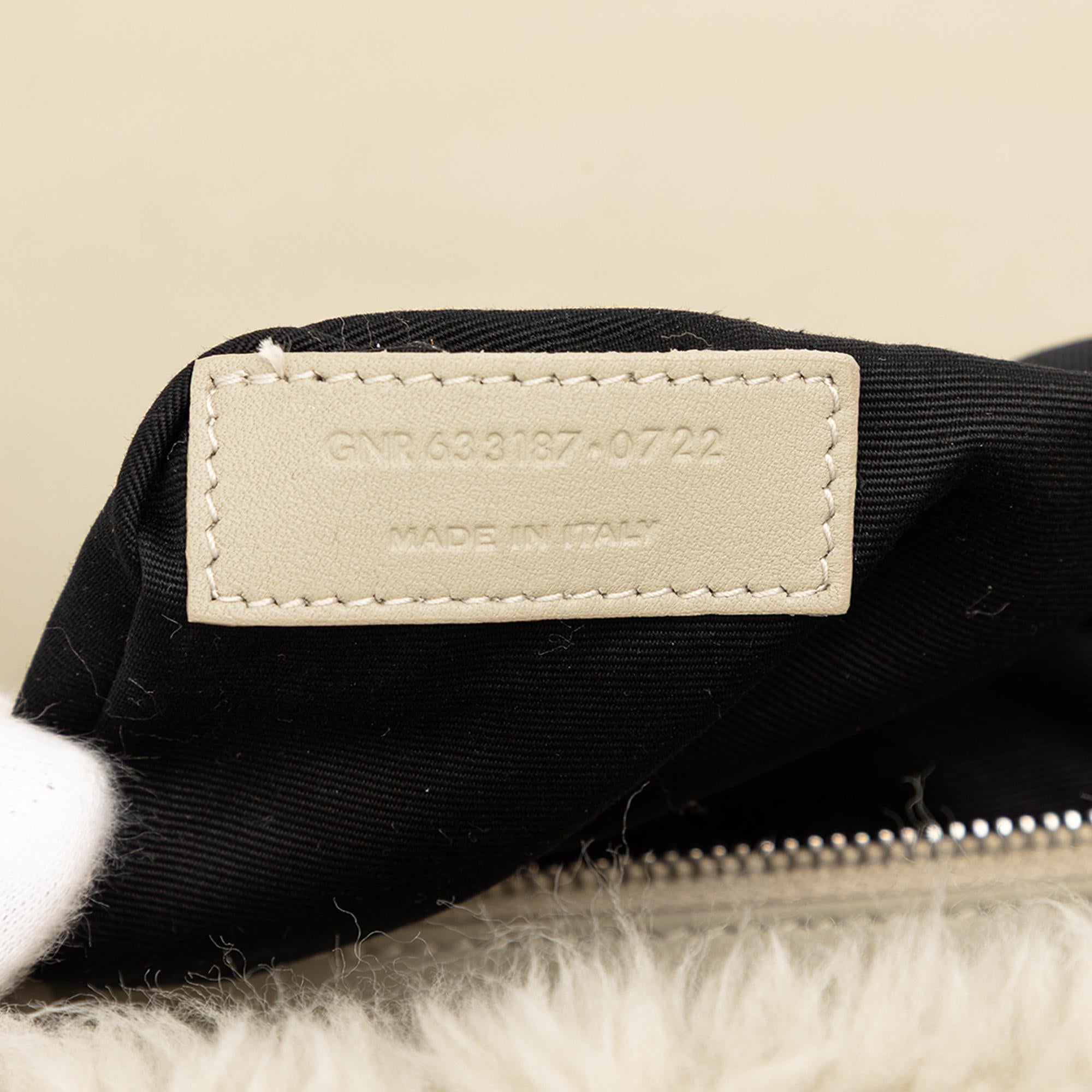 Saint Laurent Medium Shearling Niki Shoulder Bag