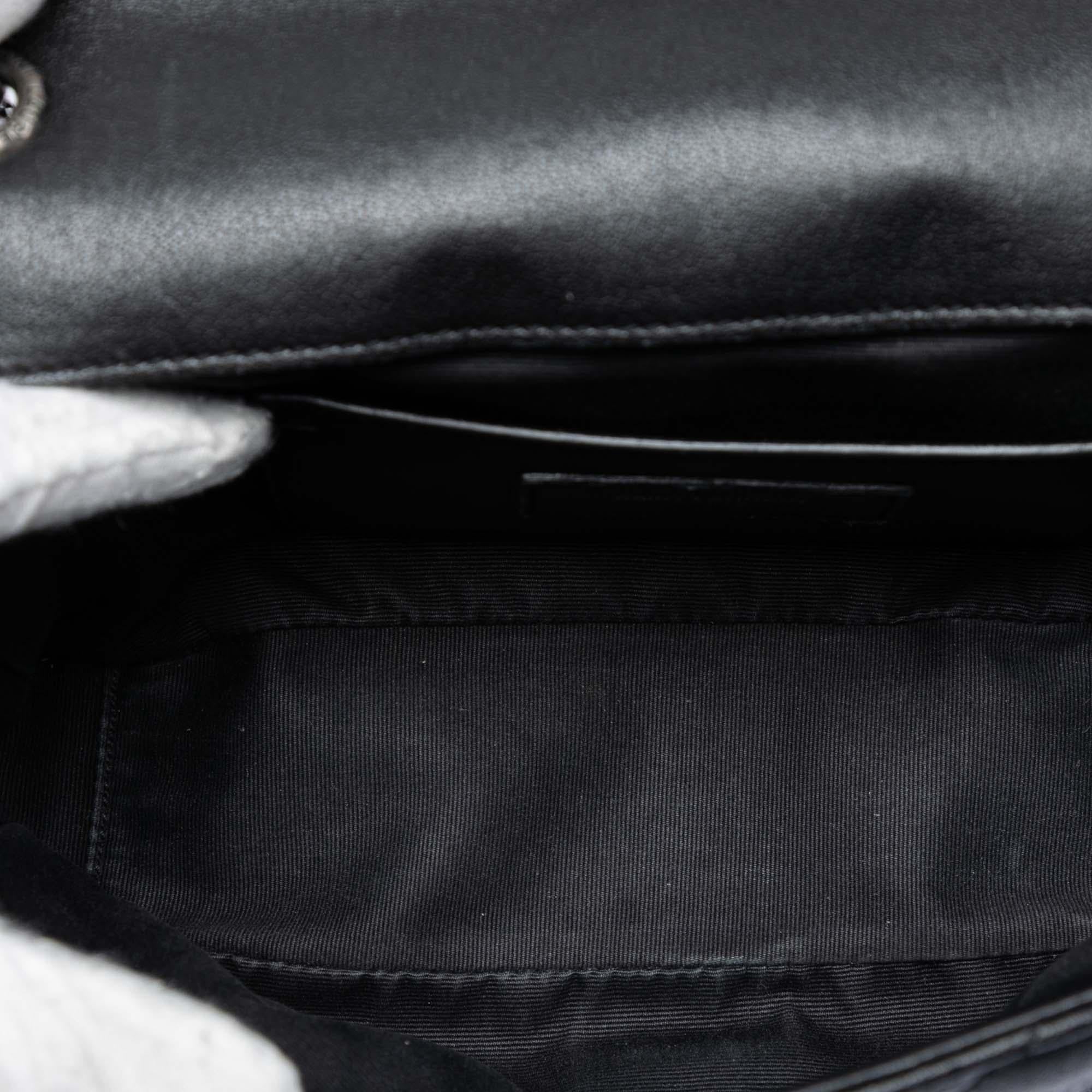 Saint Laurent Medium Sheepskin Triquilt Monogram College Bag