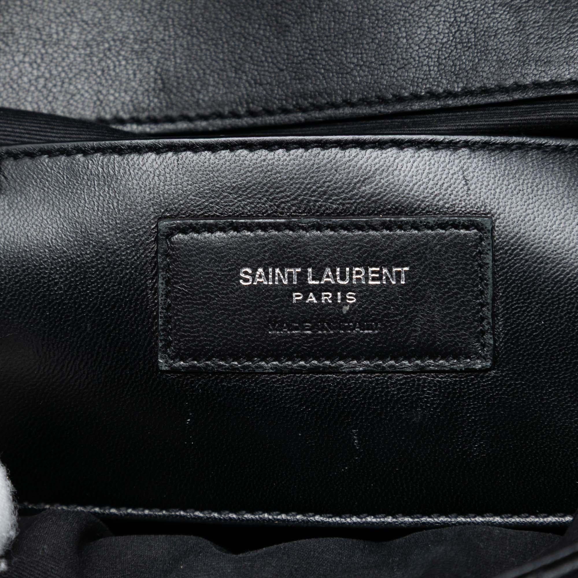 Saint Laurent Medium Sheepskin Triquilt Monogram College Bag
