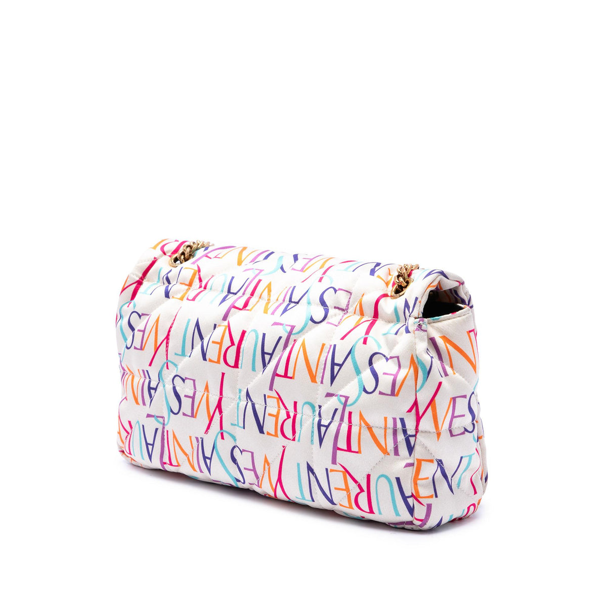 Saint Laurent Medium Silk Carre Rive Gauche Print Patchwork Jamie Shoulder Bag