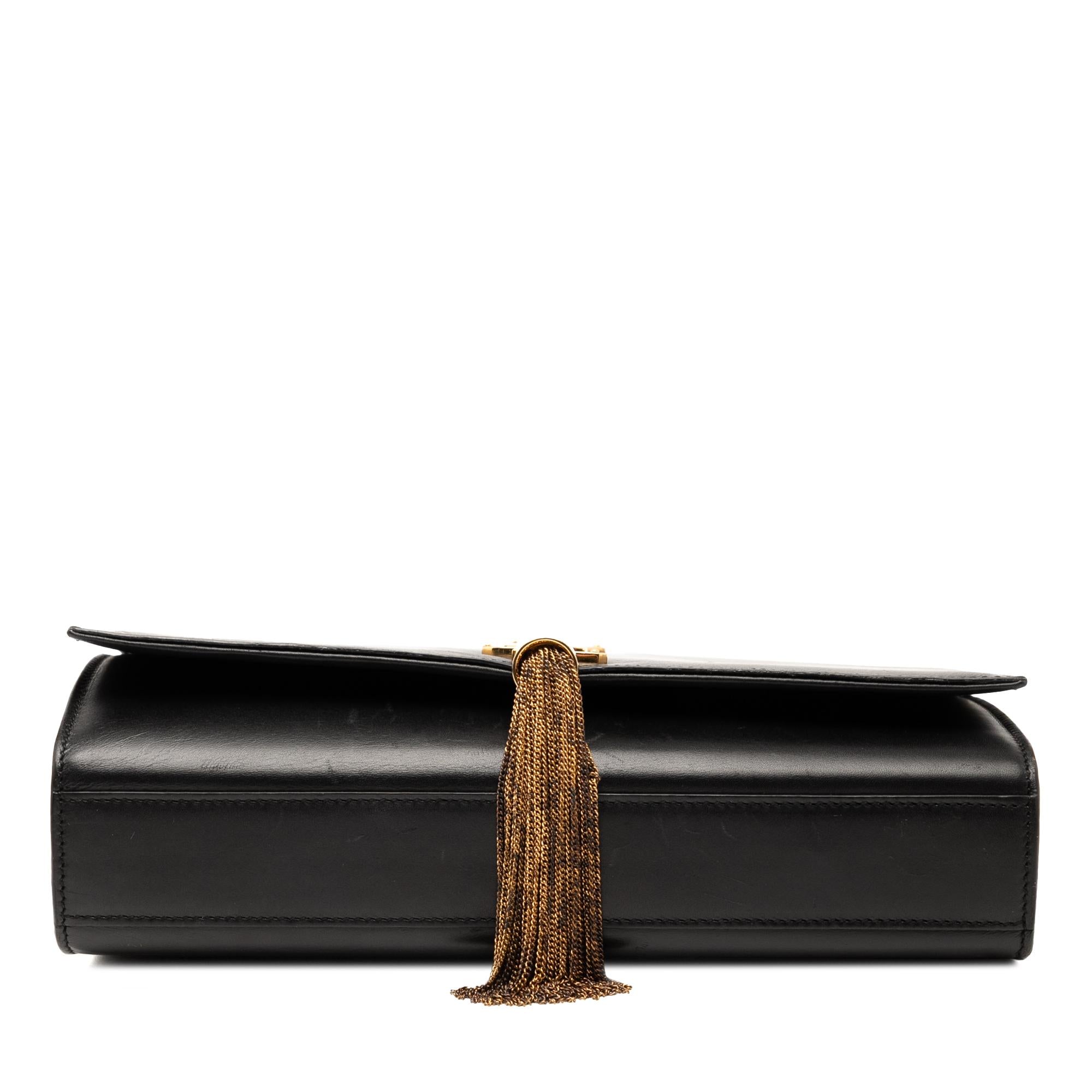 Saint Laurent Medium Smooth Calfskin Classic Monogram Kate Tassel Crossbody