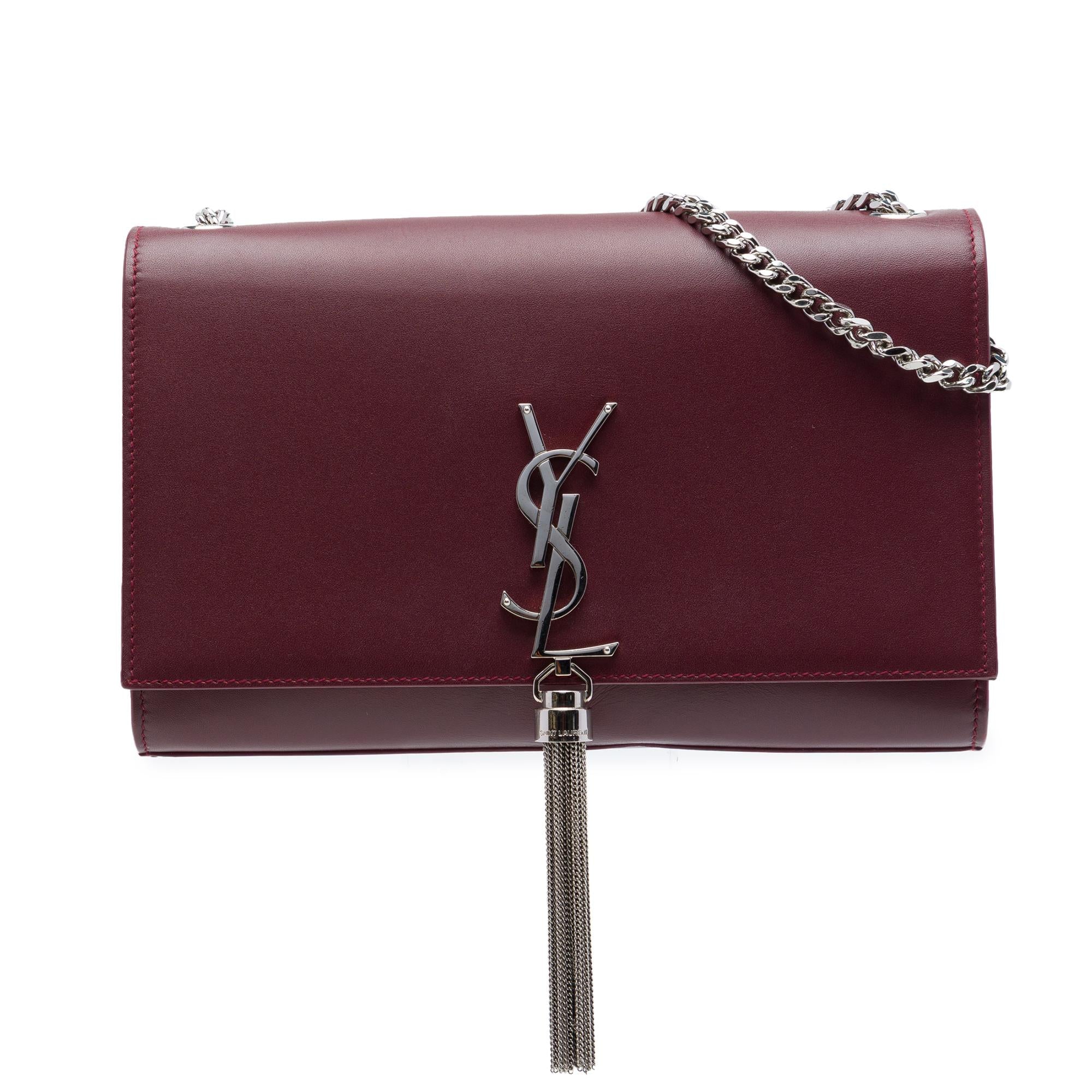 Saint Laurent Medium Smooth Calfskin Classic Monogram Kate Tassel Crossbody
