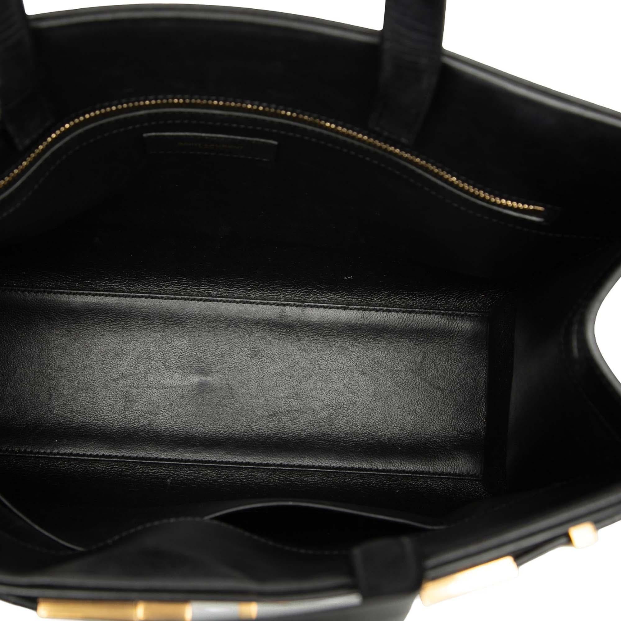 Saint Laurent Medium Smooth Calfskin Manhattan Shopper Tote