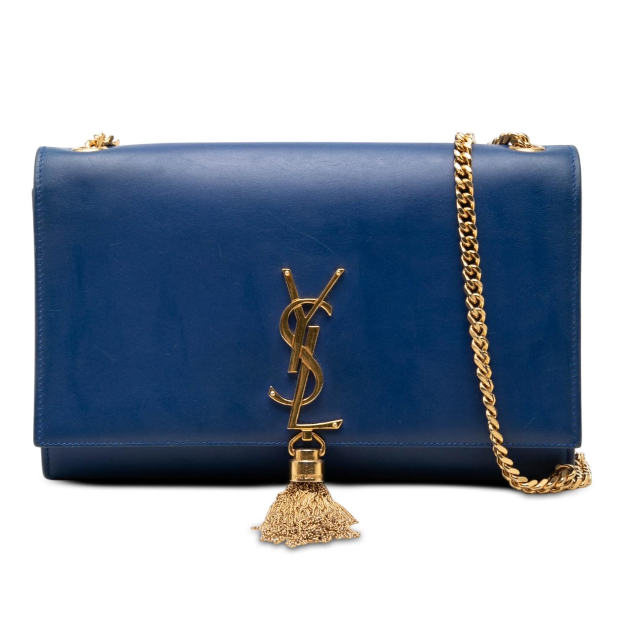 Saint Laurent Medium Smooth Calfskin Monogram Kate Tassel Crossbody