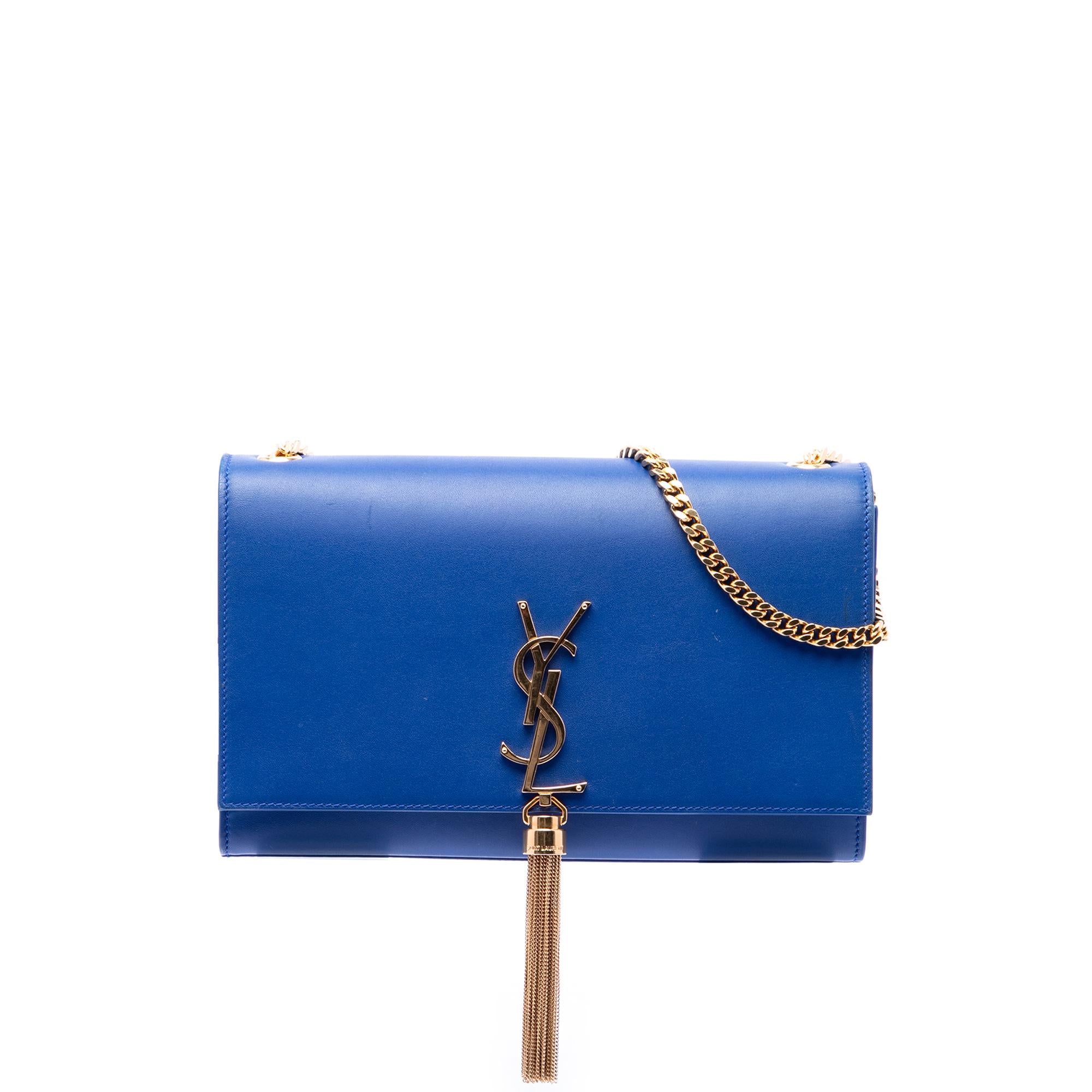 Saint Laurent Medium Smooth Calfskin Monogram Kate Tassel Crossbody