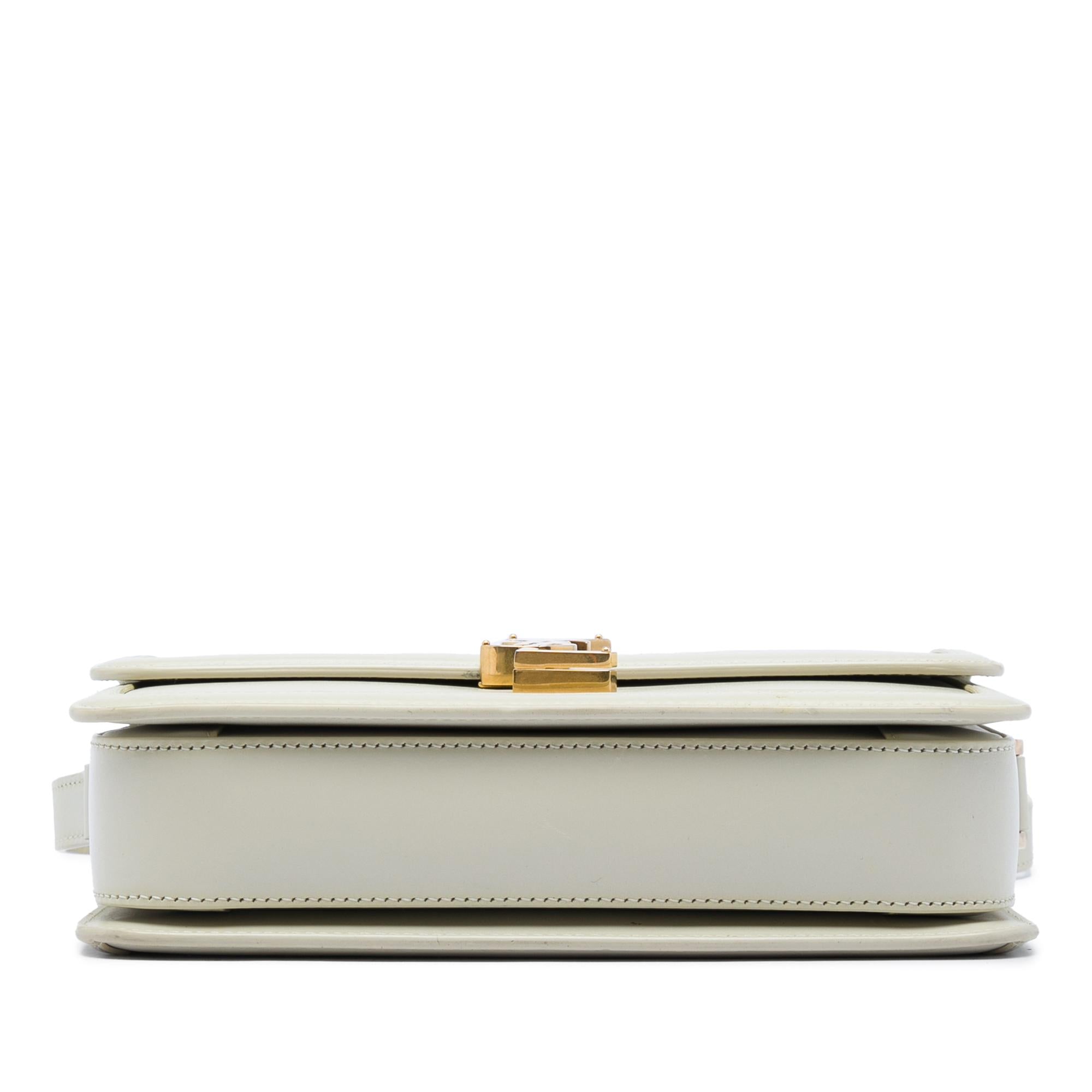 Saint Laurent Medium Smooth Calfskin Solferino Satchel In Box