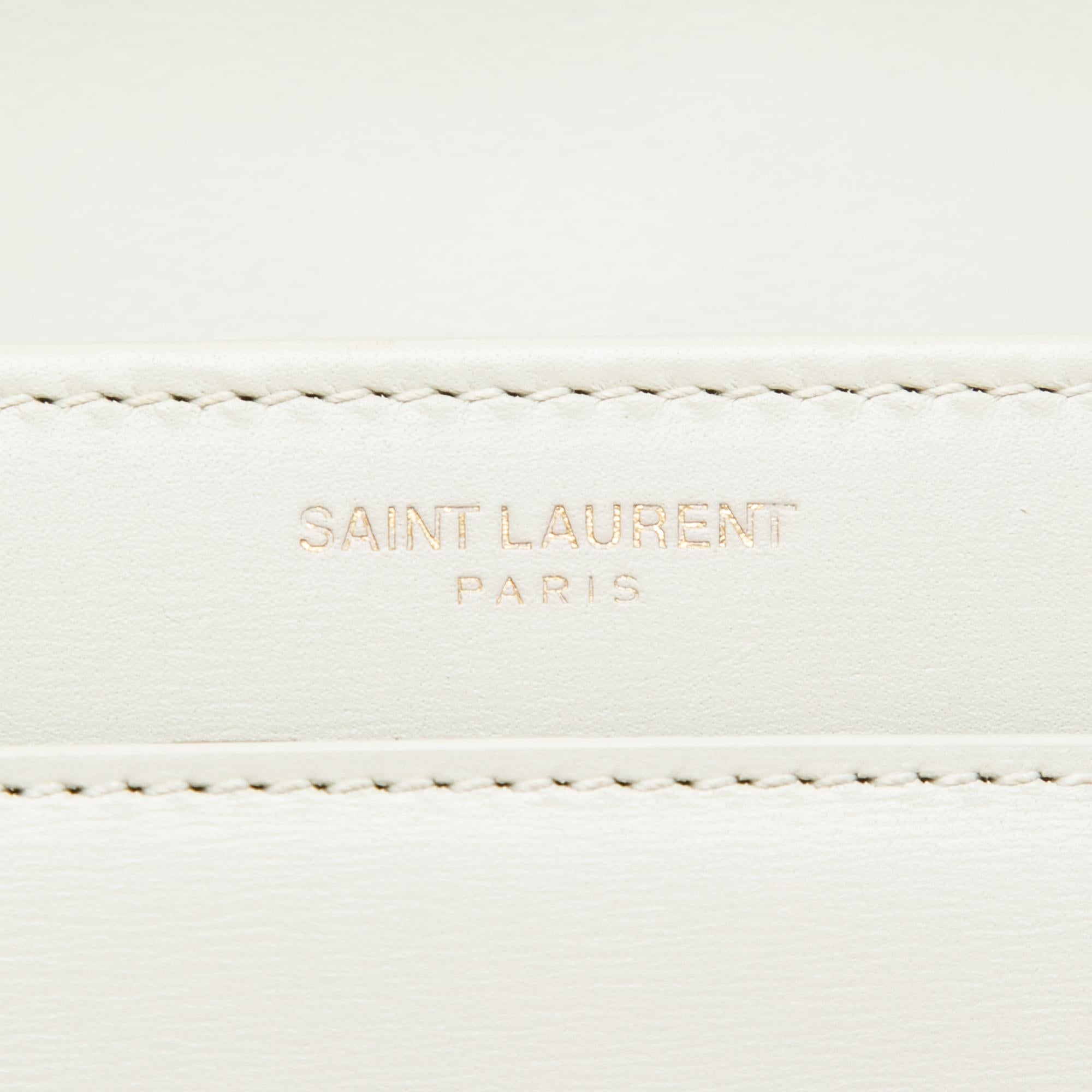 Saint Laurent Medium Smooth Calfskin Solferino Satchel In Box