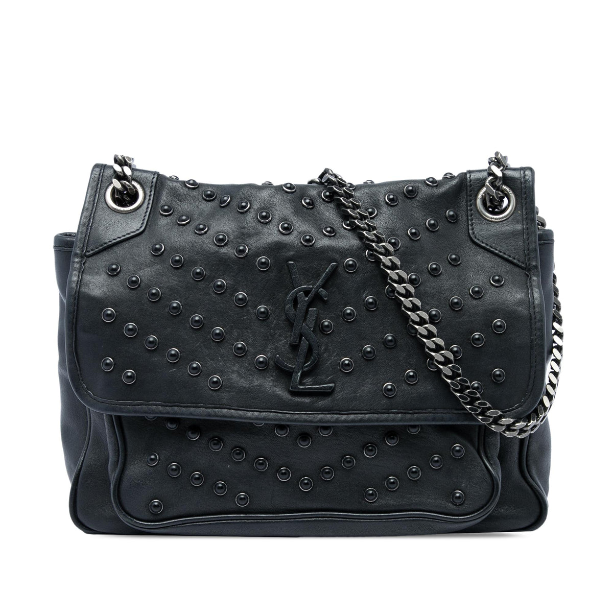Saint Laurent Medium Studded Calfskin Niki