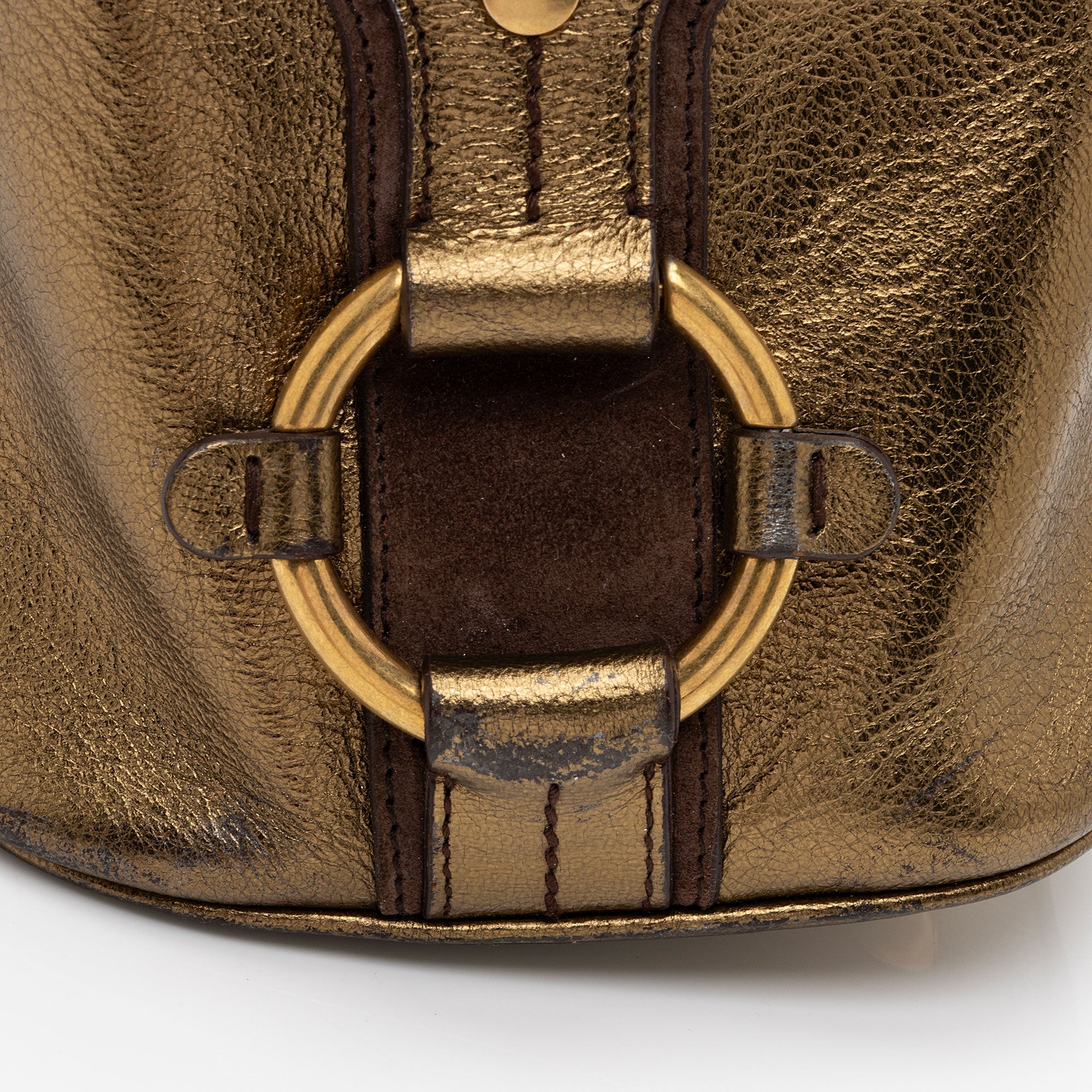 Saint Laurent Metallic Calfskin Muse Large Satchel (SHF-hk5NIK)