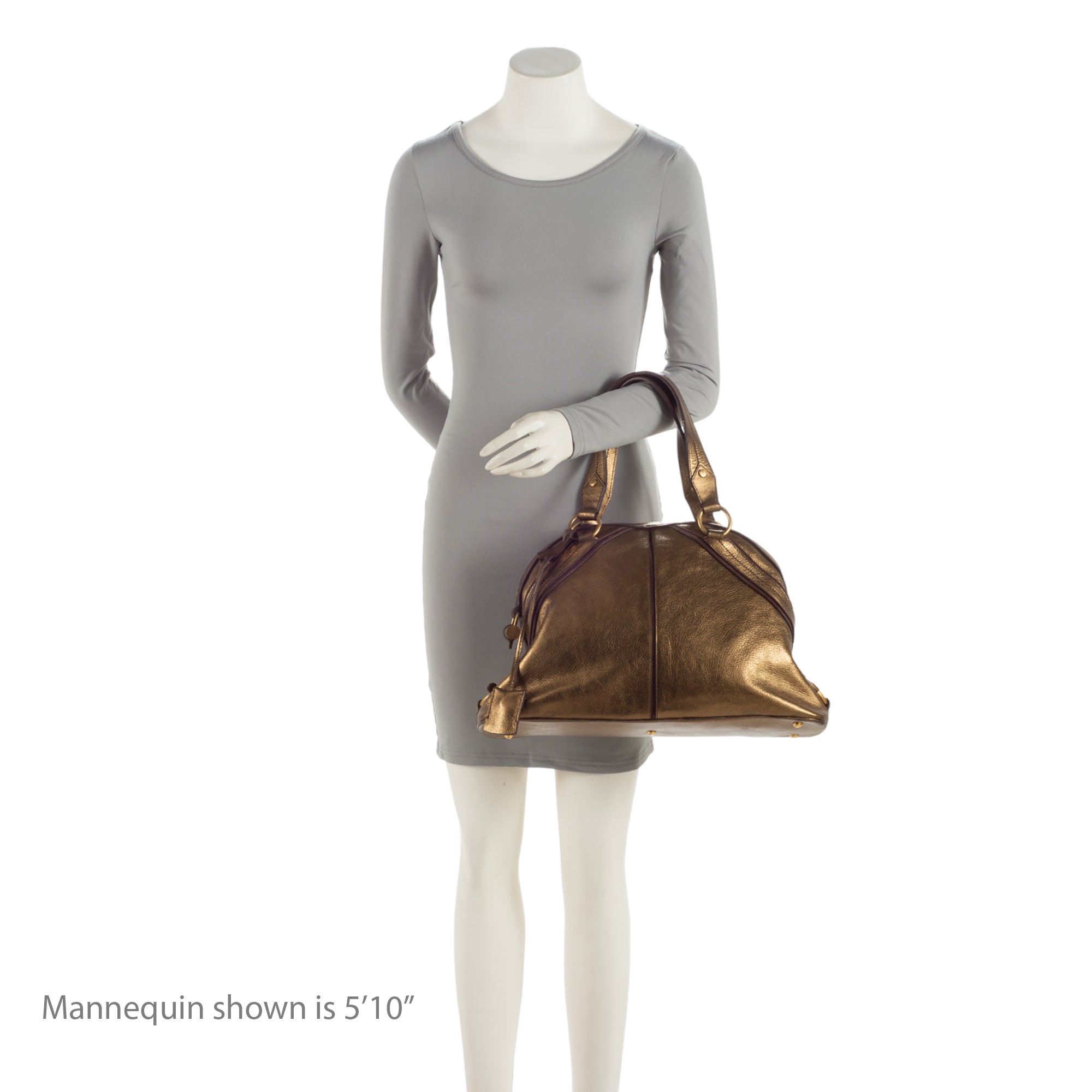 Saint Laurent Metallic Calfskin Muse Large Satchel (SHF-hk5NIK)