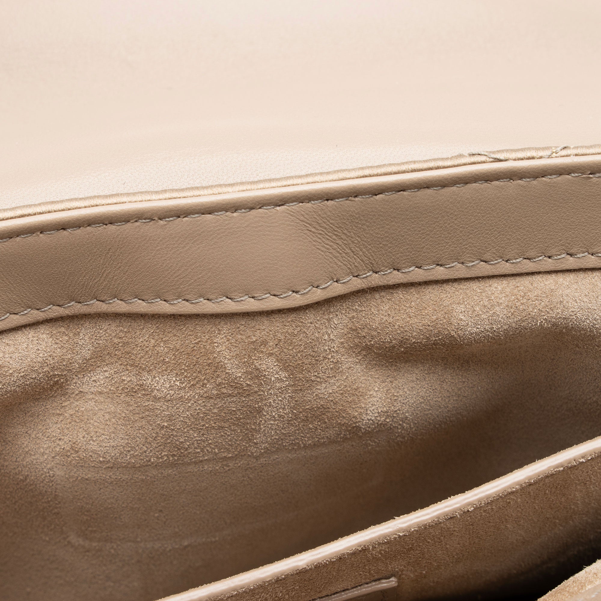 Saint Laurent Metallic Quilted Satin Monogram Le 57 Hobo