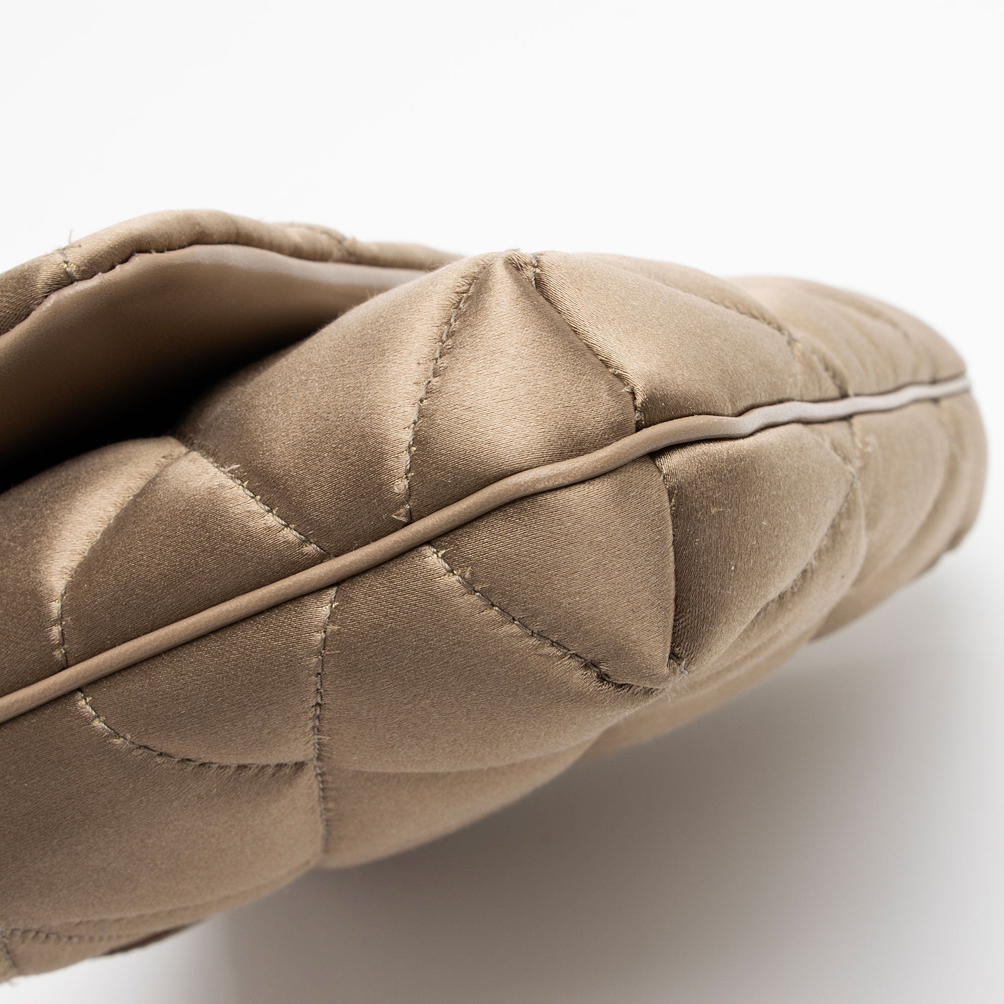 Saint Laurent Metallic Quilted Satin Monogram Le 57 Hobo