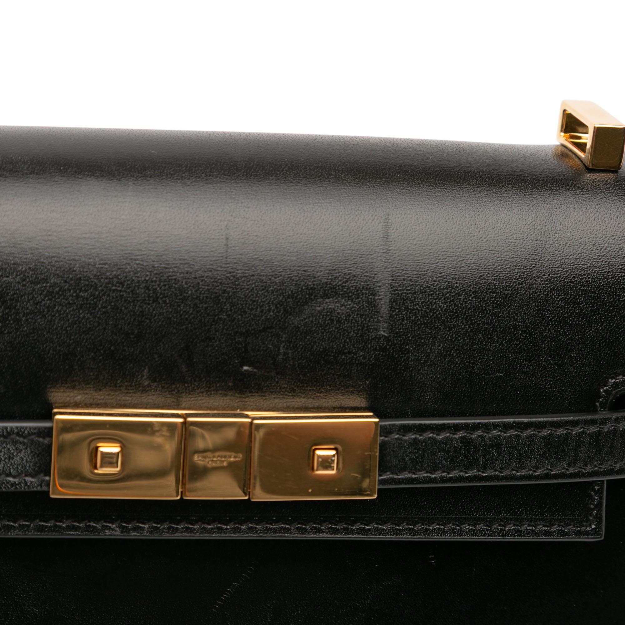 Saint Laurent Mini Box Calfskin Manhattan Shoulder Bag