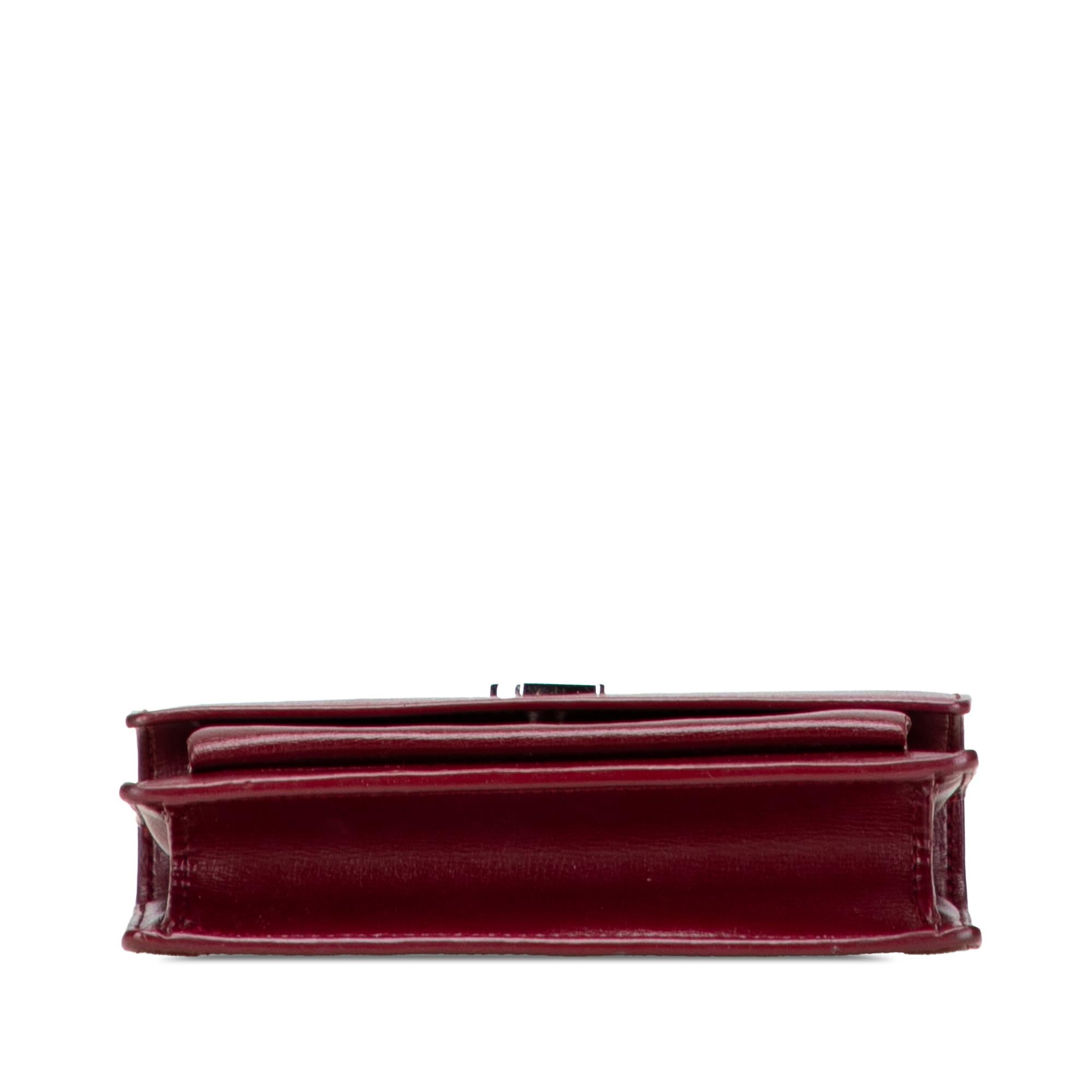 Saint Laurent Mini Calfskin Monogram Sunset Wallet on Chain
