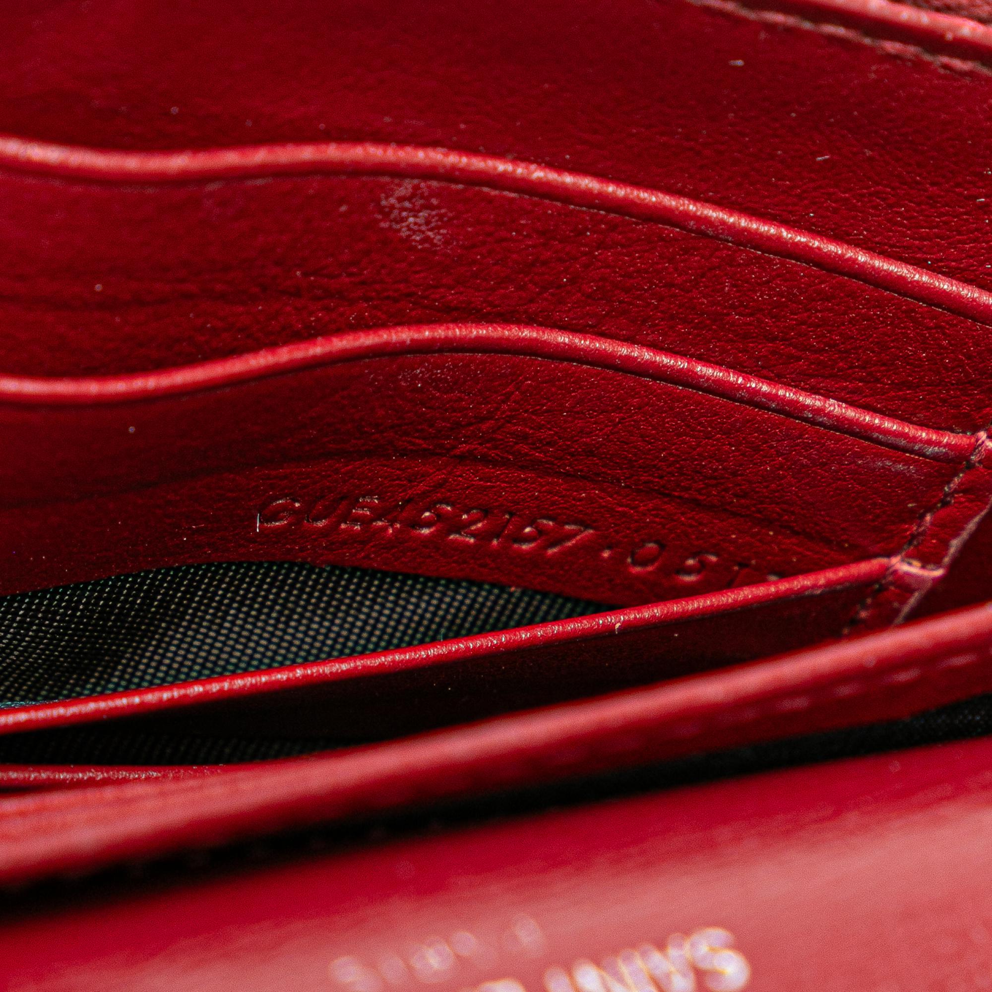 Saint Laurent Mini Calfskin Monogram Sunset Wallet on Chain