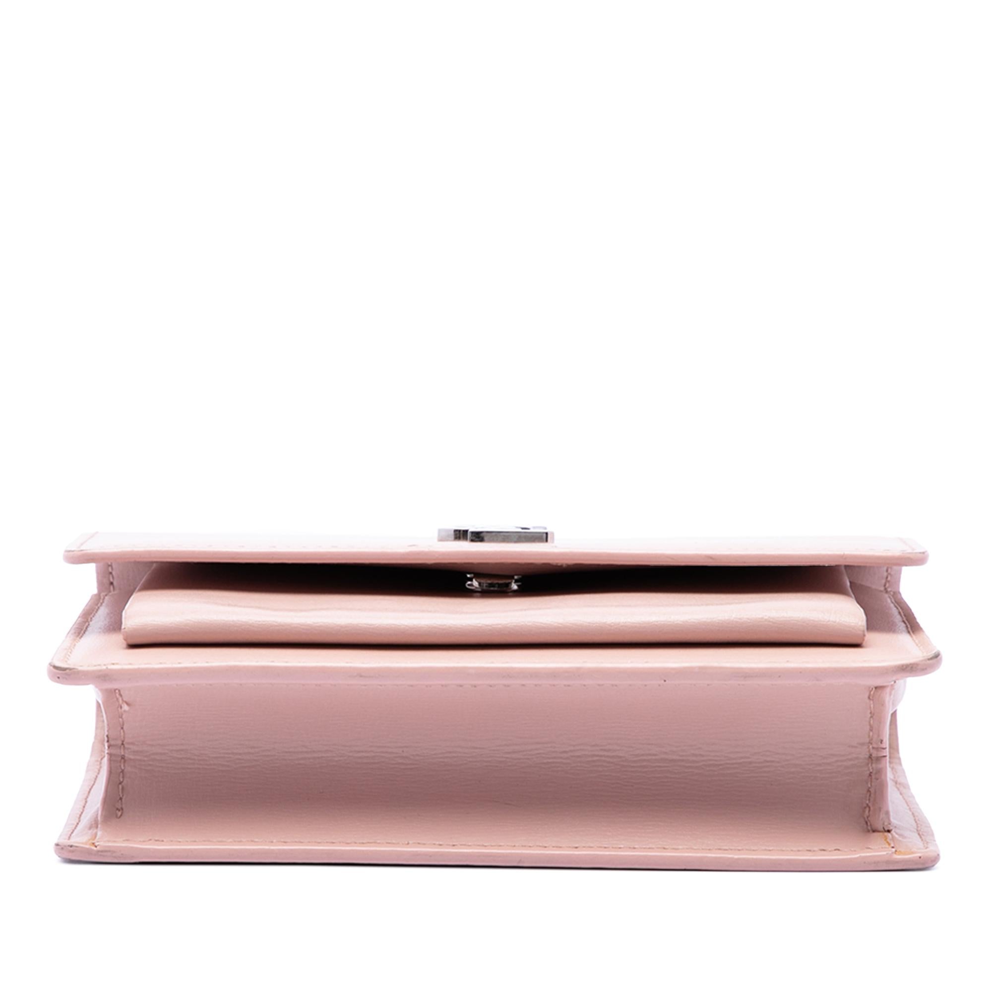 Saint Laurent Mini Calfskin Monogram Sunset Wallet on Chain