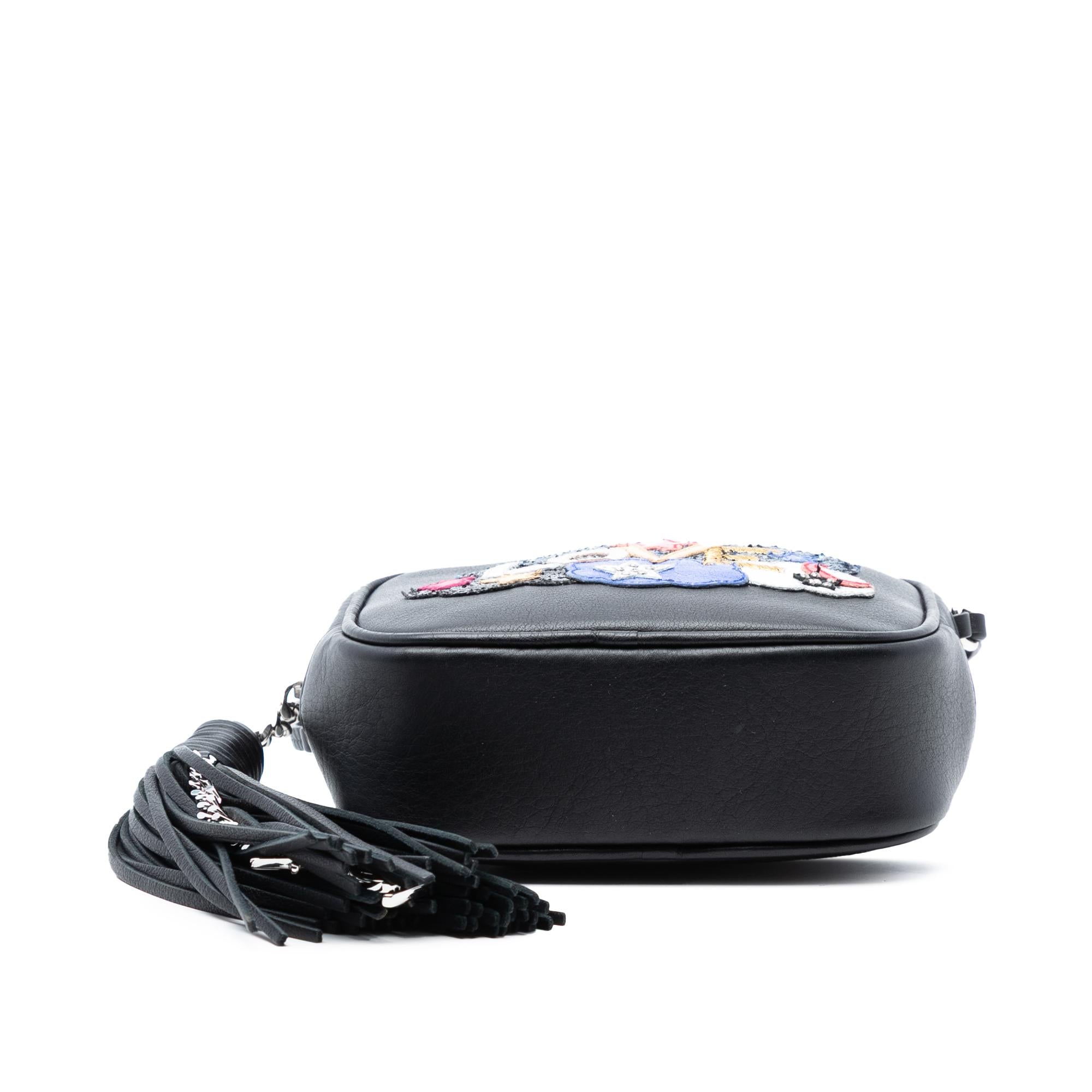 Saint Laurent Mini Embroidered Nappa Love Blogger Camera Bag
