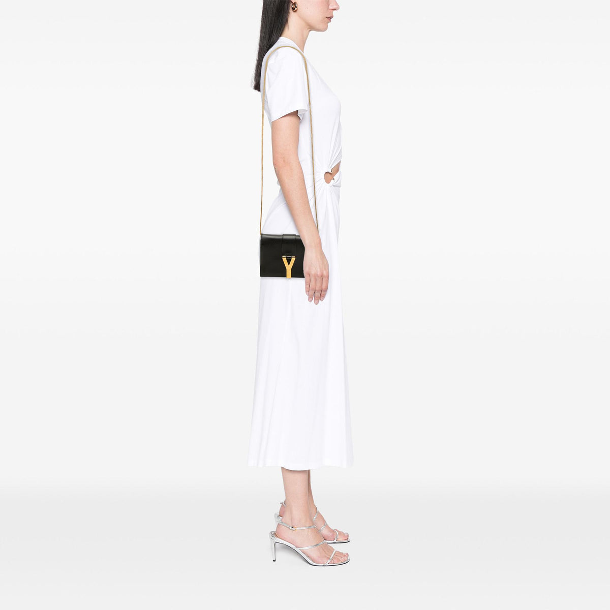 Saint Laurent Mini Leather Chyc Ligne Crossbody