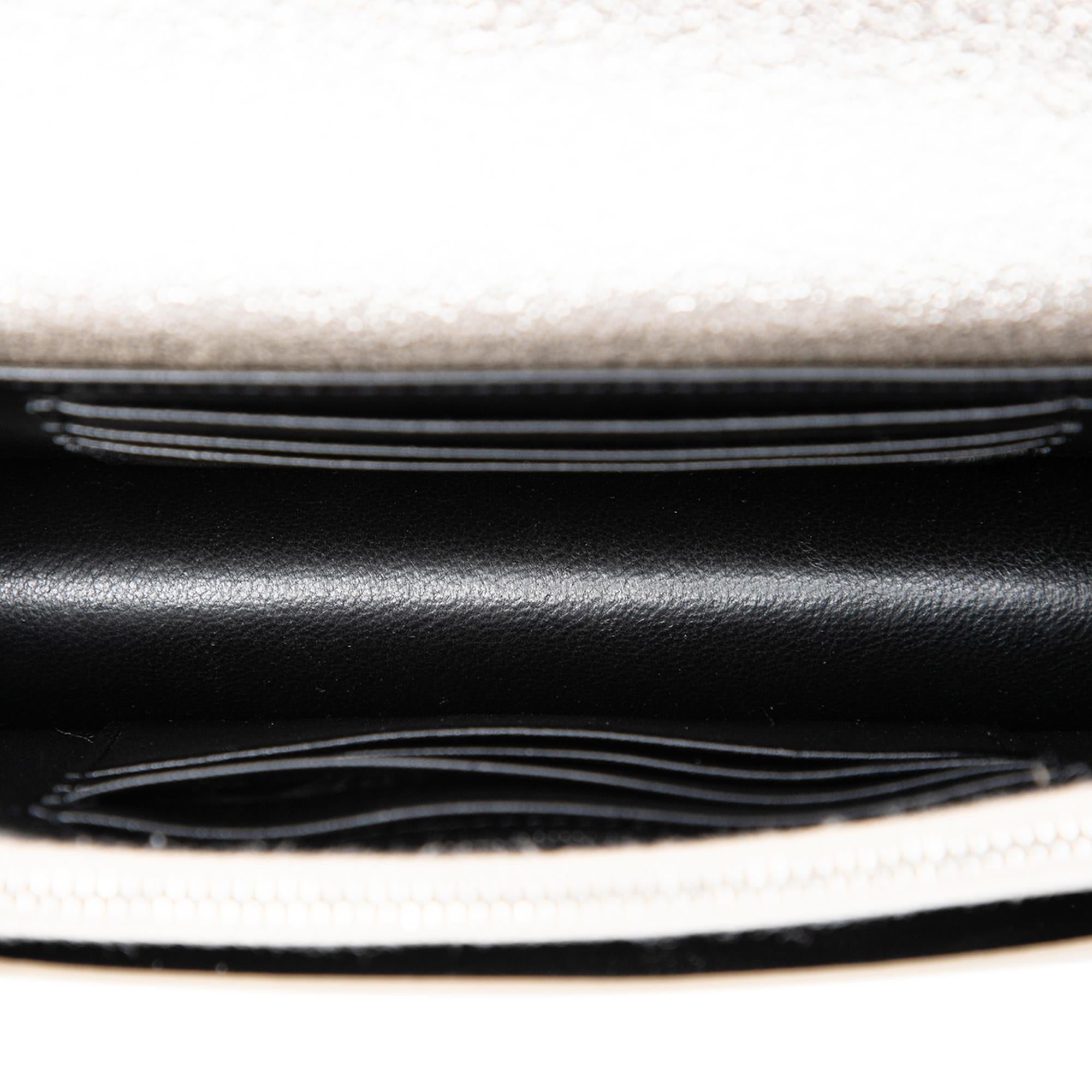 Saint Laurent Mini Metallic Calfskin Monogram Sunset Wallet on Chain