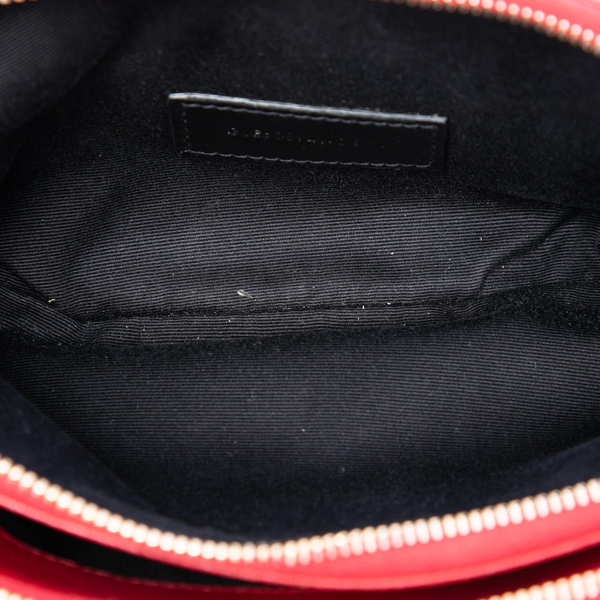Saint Laurent Mini Quilted Lambskin Becky Double Zip Crossbody
