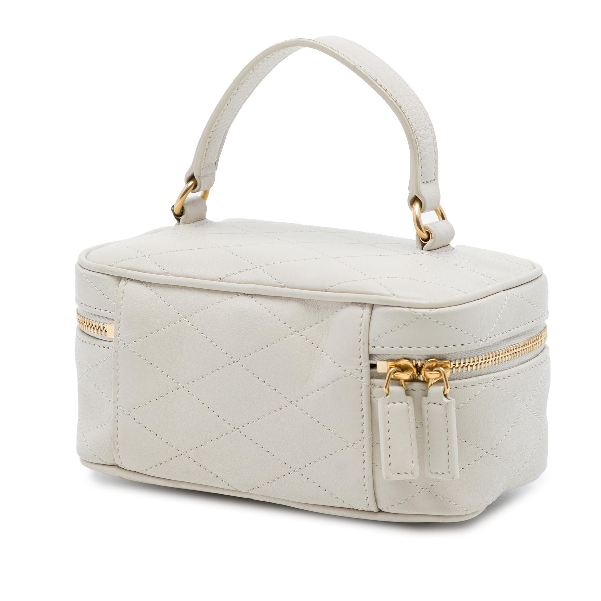 Saint Laurent Mini Quilted Lambskin Gaby Vanity Bag