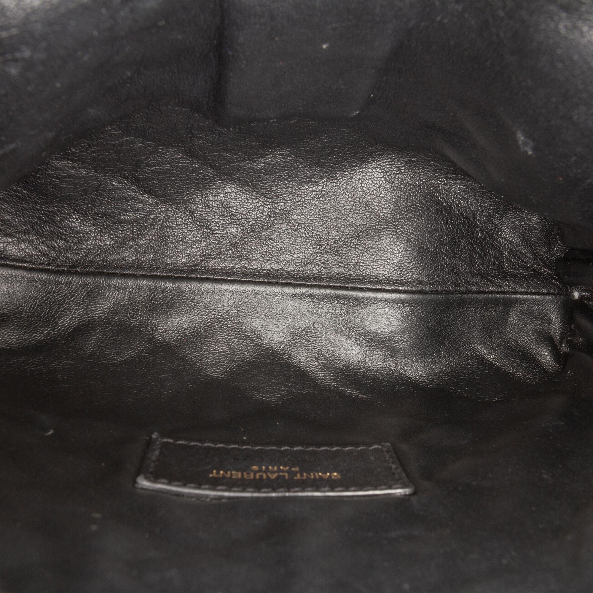 Saint Laurent Mini Quilted Lambskin Gaby Zippered Pouch
