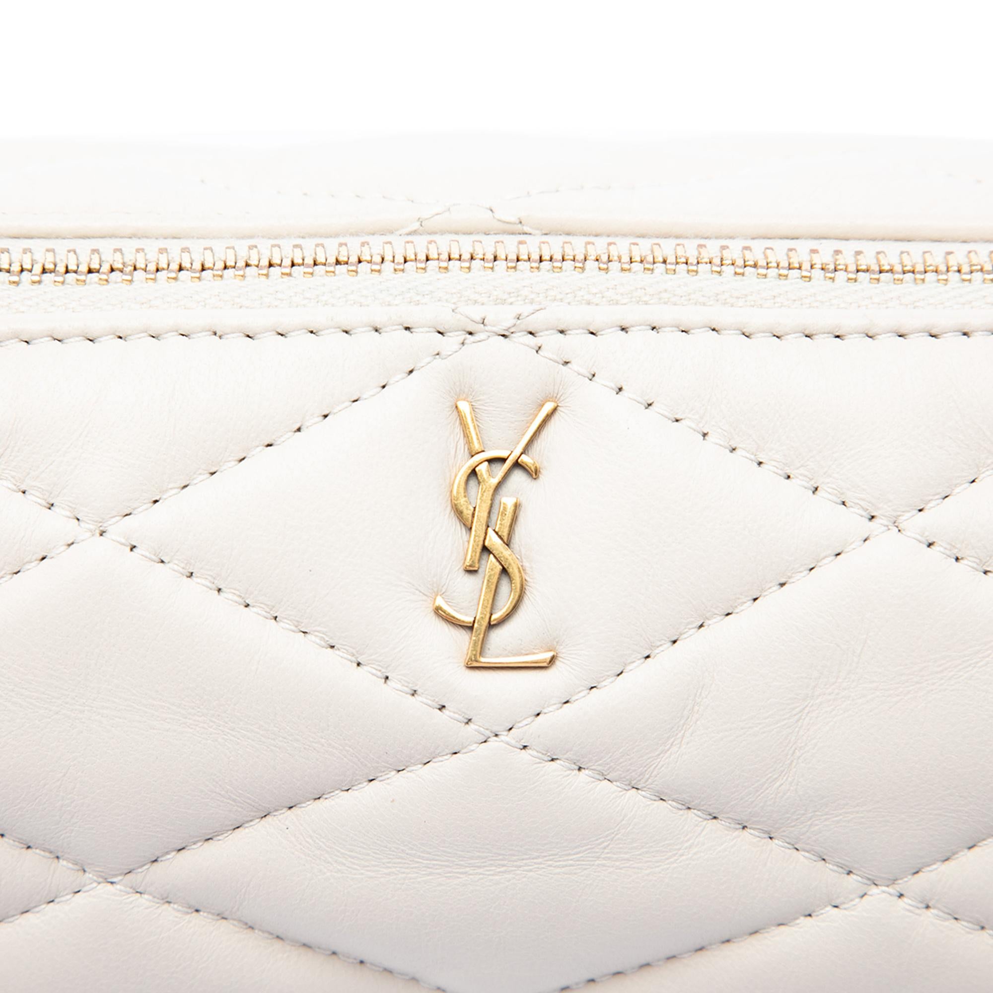 Saint Laurent Mini Quilted Lambskin Sade Tube Bag