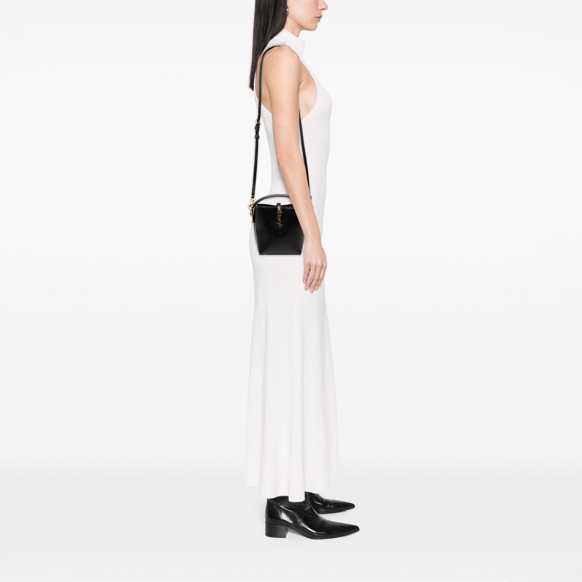 Saint Laurent Mini Shiny Calfskin Le 37 Bucket Bag