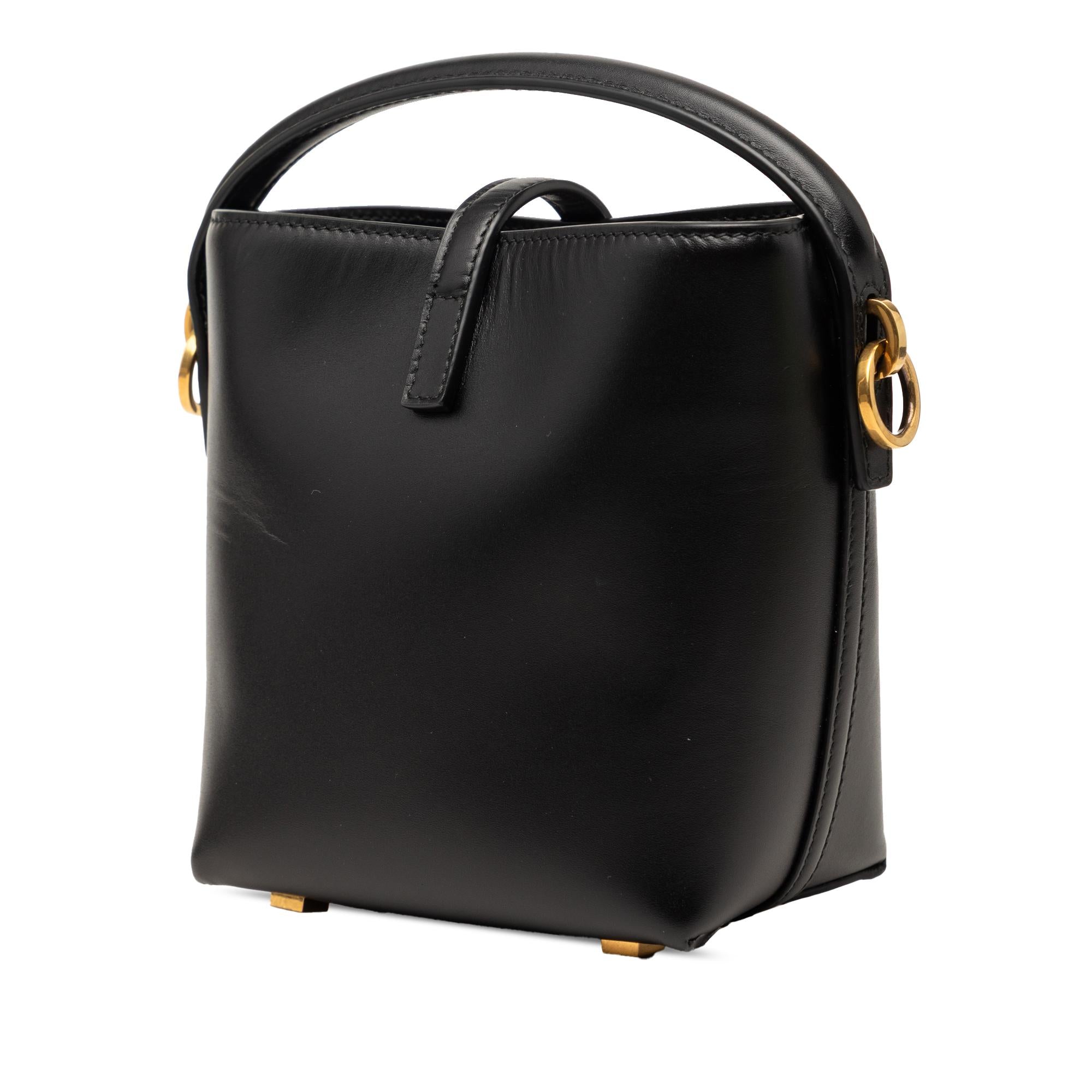 Saint Laurent Mini Shiny Calfskin Le 37 Bucket Bag