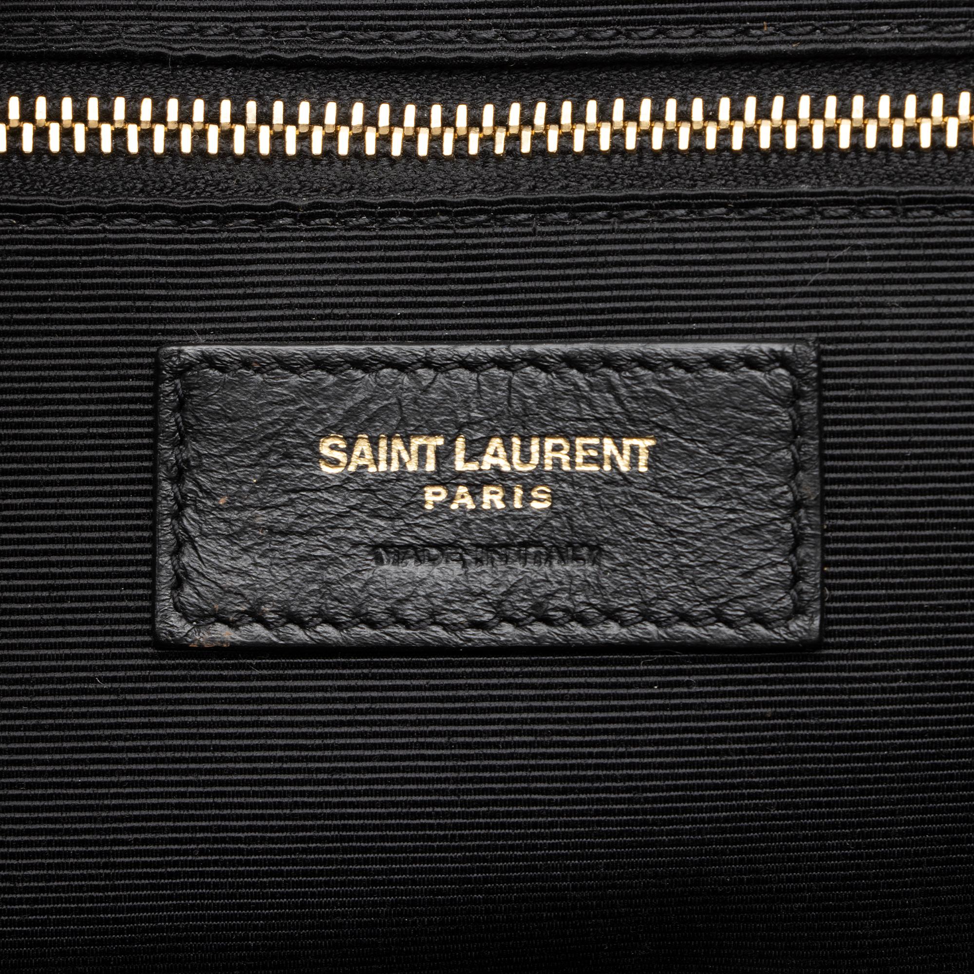 Saint Laurent Mixed Matelasse Calfskin Monogram Large Shoulder Bag (SHF-YGWG8h)