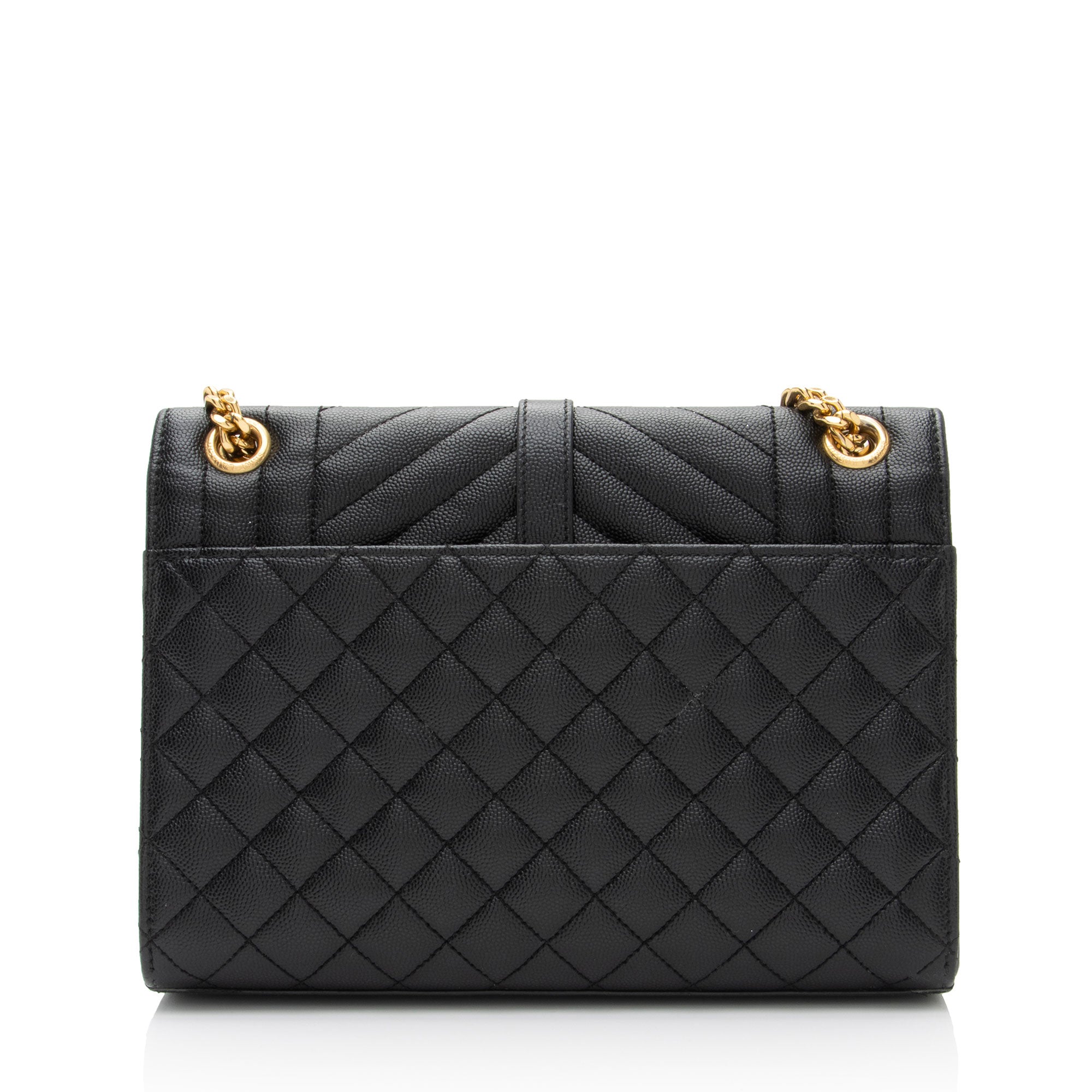 Saint Laurent Mixed Matelasse Grain de Poudre Monogram Medium Shoulder Bag (SHF-nC1SPa)
