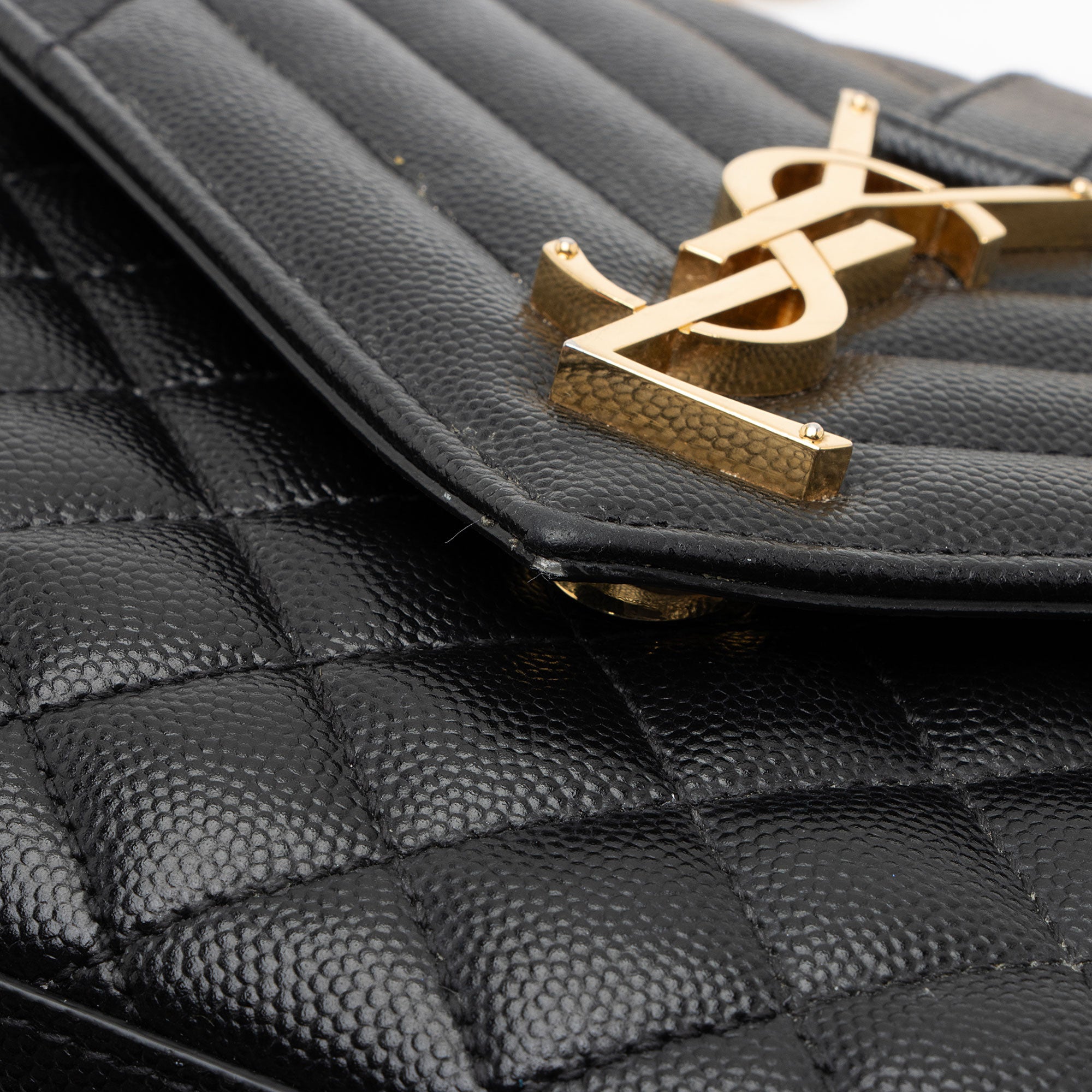 Saint Laurent Mixed Matelasse Grain de Poudre Monogram Medium Shoulder Bag (SHF-nC1SPa)