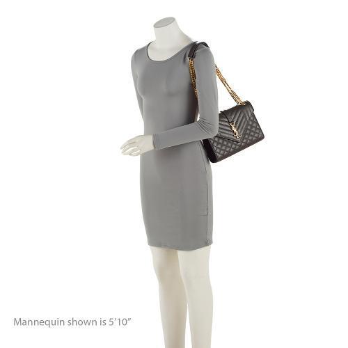 Saint Laurent Mixed Matelasse Grain de Poudre Monogram Medium Shoulder Bag (SHF-nC1SPa)