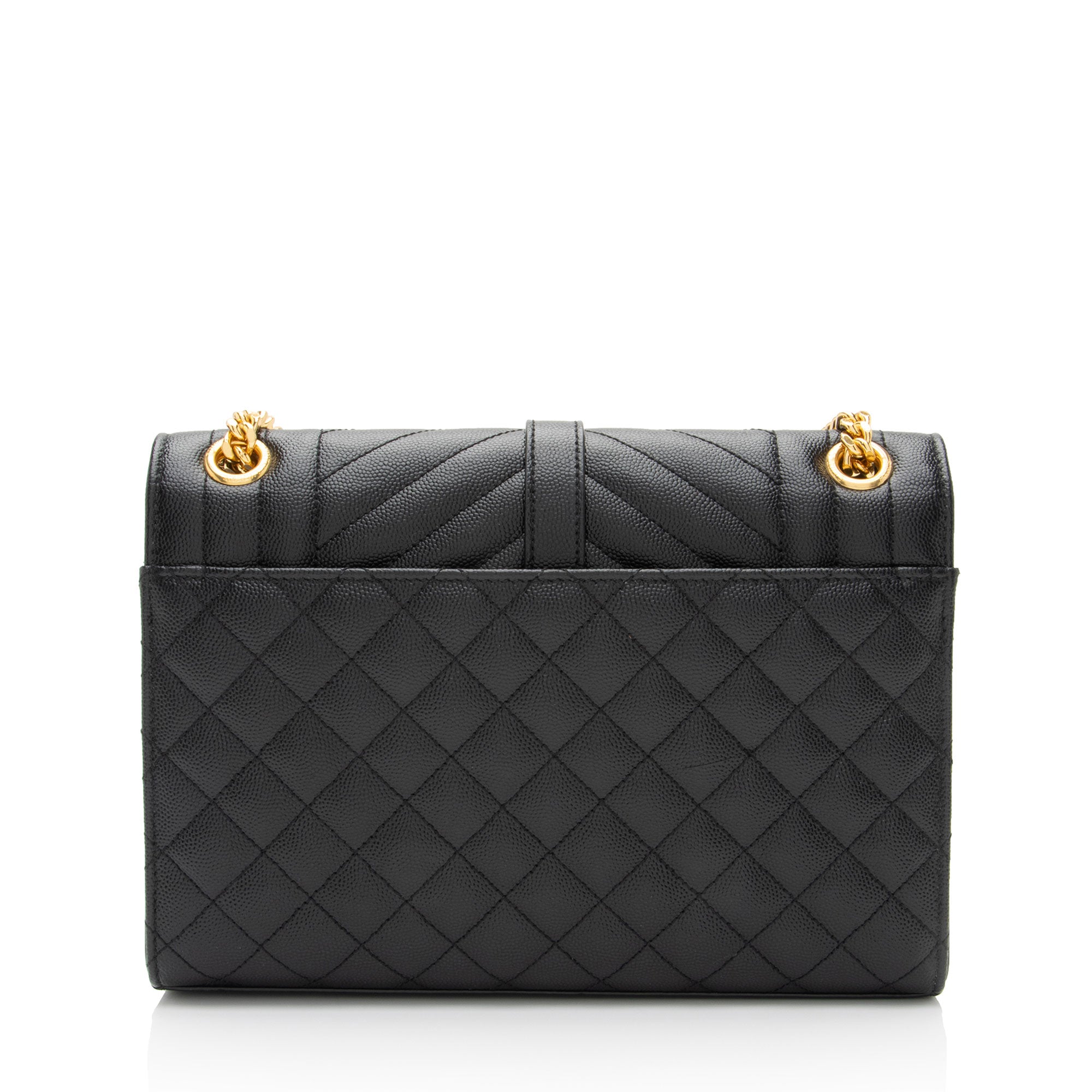 Saint Laurent Mixed Matelasse Grain de Poudre Monogram Medium Shoulder Bag (SHF-9klfDc)