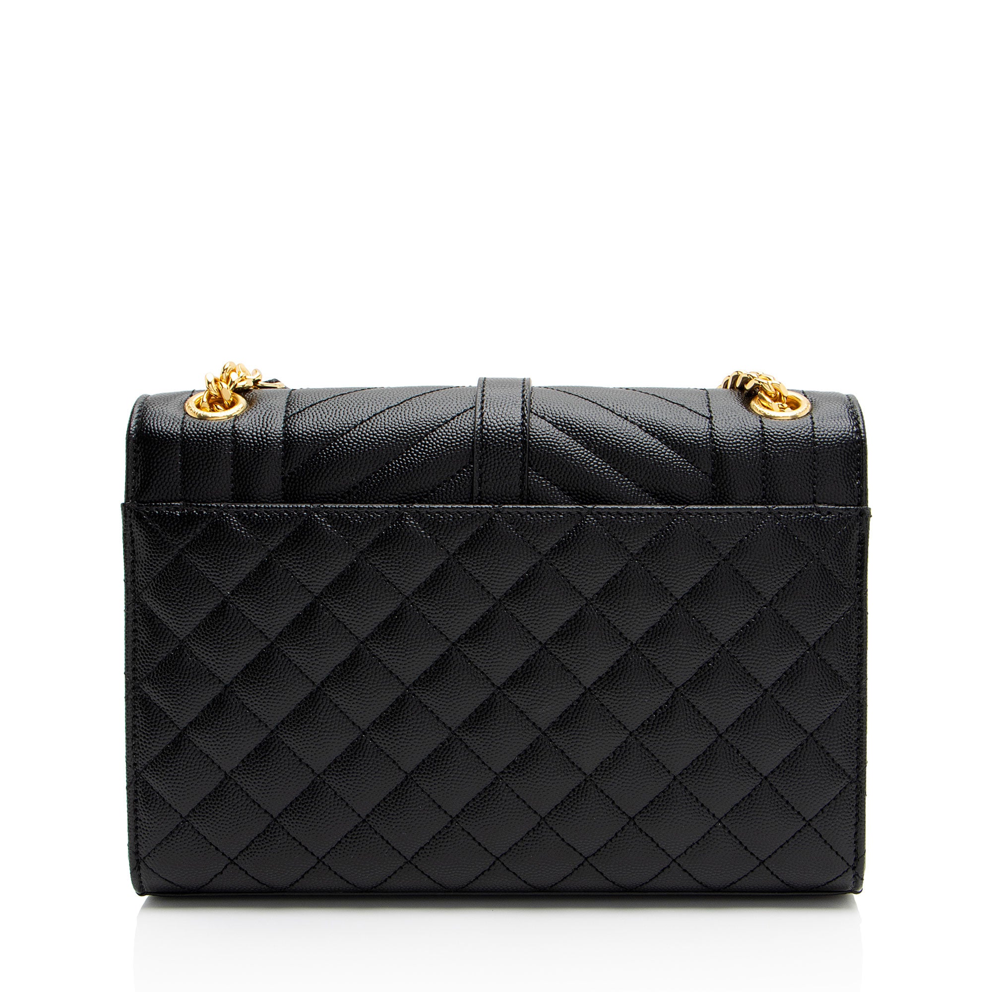 Saint Laurent Mixed Matelasse Grain de Poudre Monogram Medium Shoulder Bag (SHF-q1dWci)