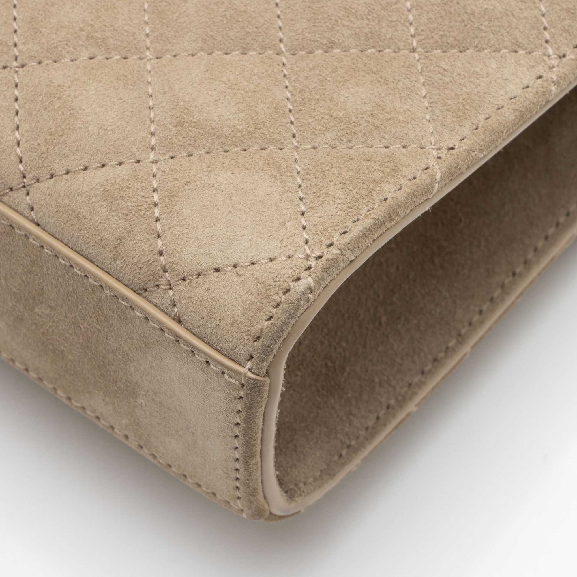 Saint Laurent Mixed Matelasse Suede Monogram Small Shoulder Bag
