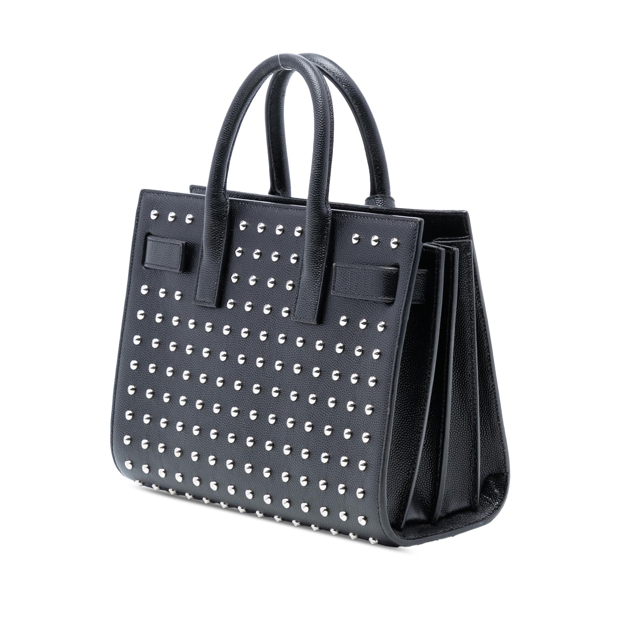 Saint Laurent Nano Grain de Poudre Studded Sac de Jour Satchel