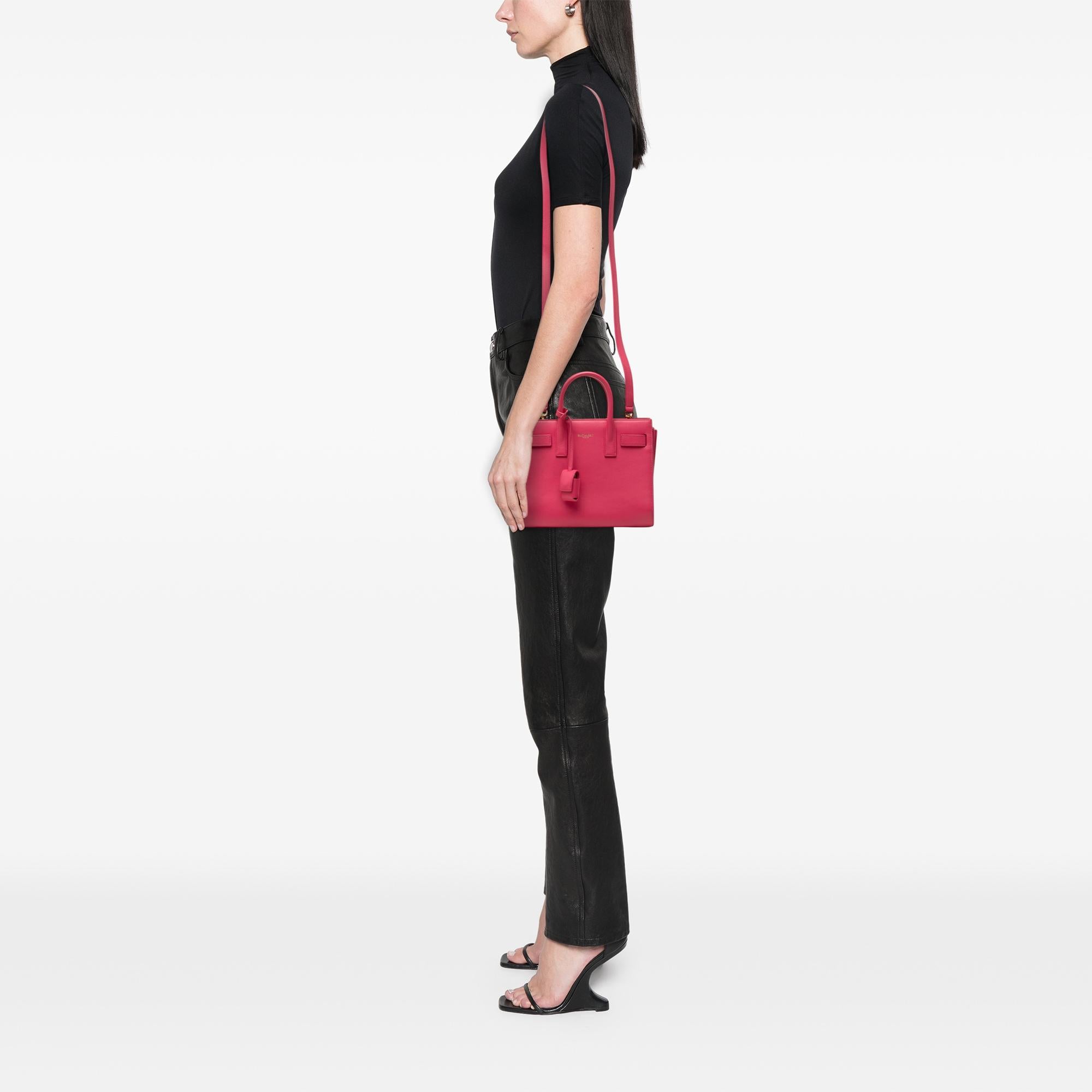 Saint Laurent Nano Leather Sac De Jour Satchel