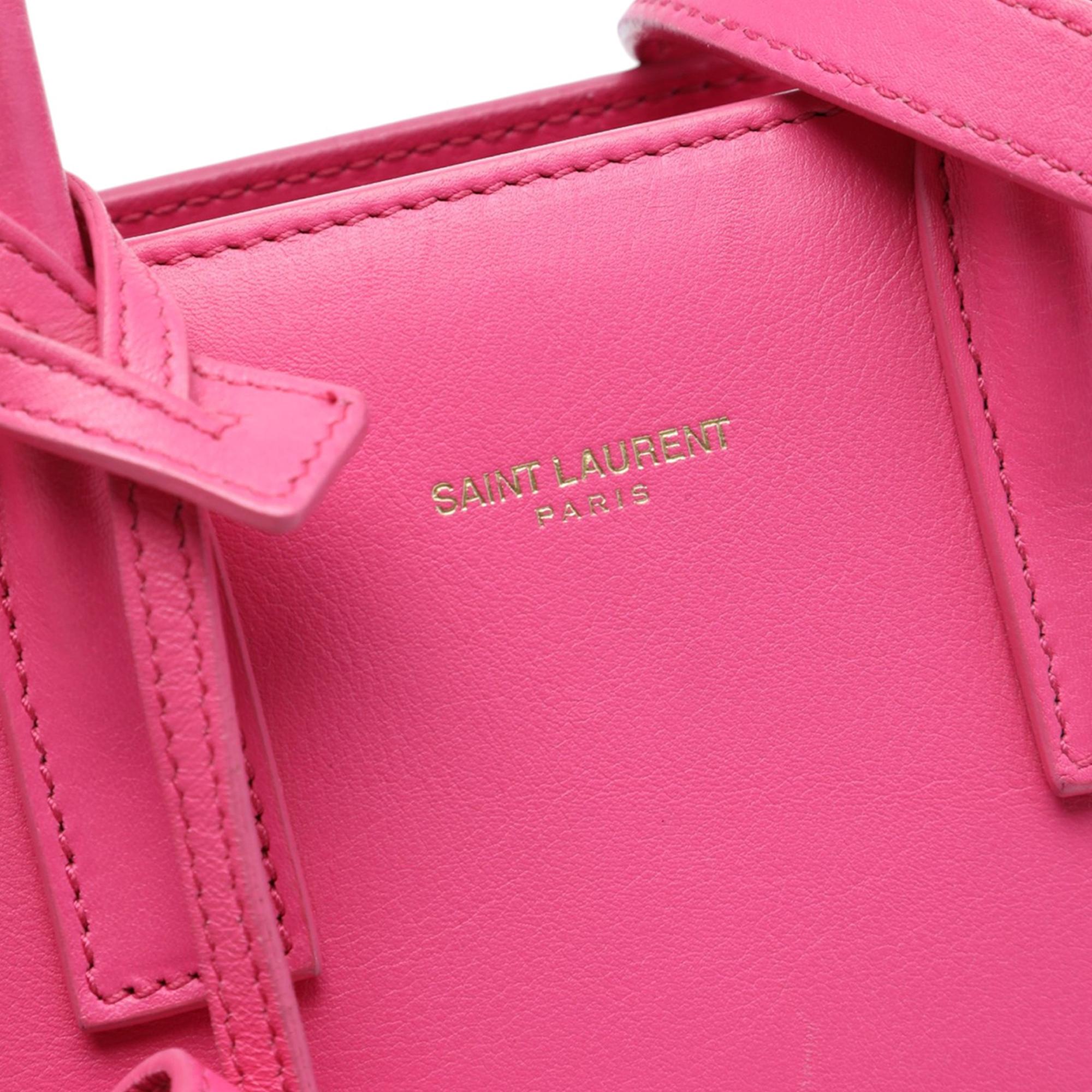 Saint Laurent Nano Leather Sac De Jour Satchel