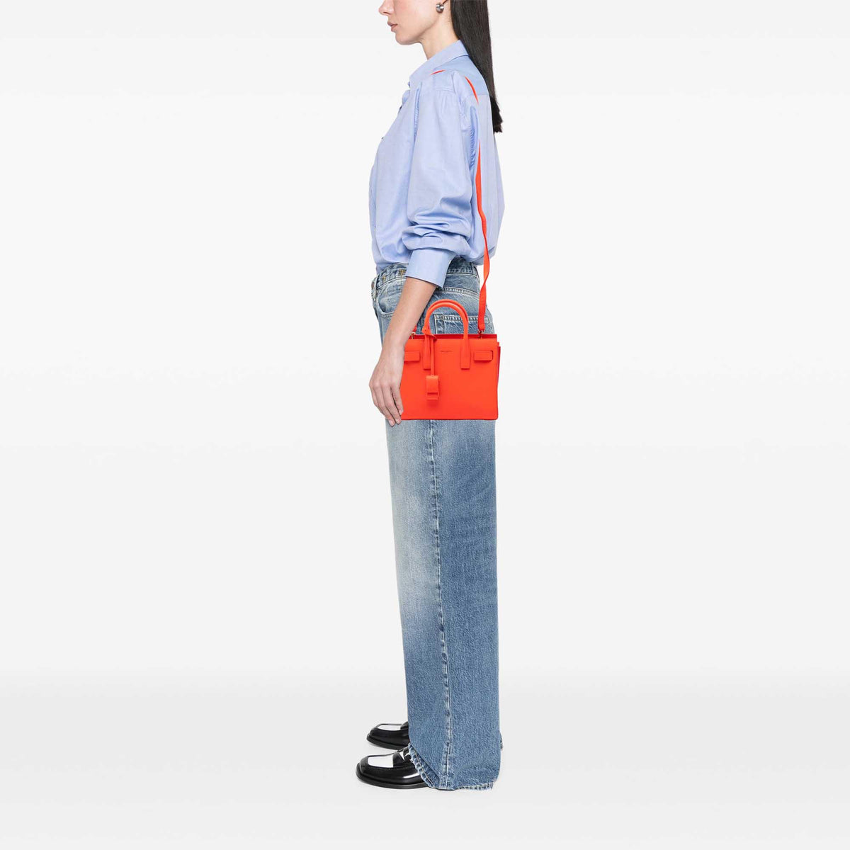 Saint Laurent Nano Leather Sac De Jour Satchel