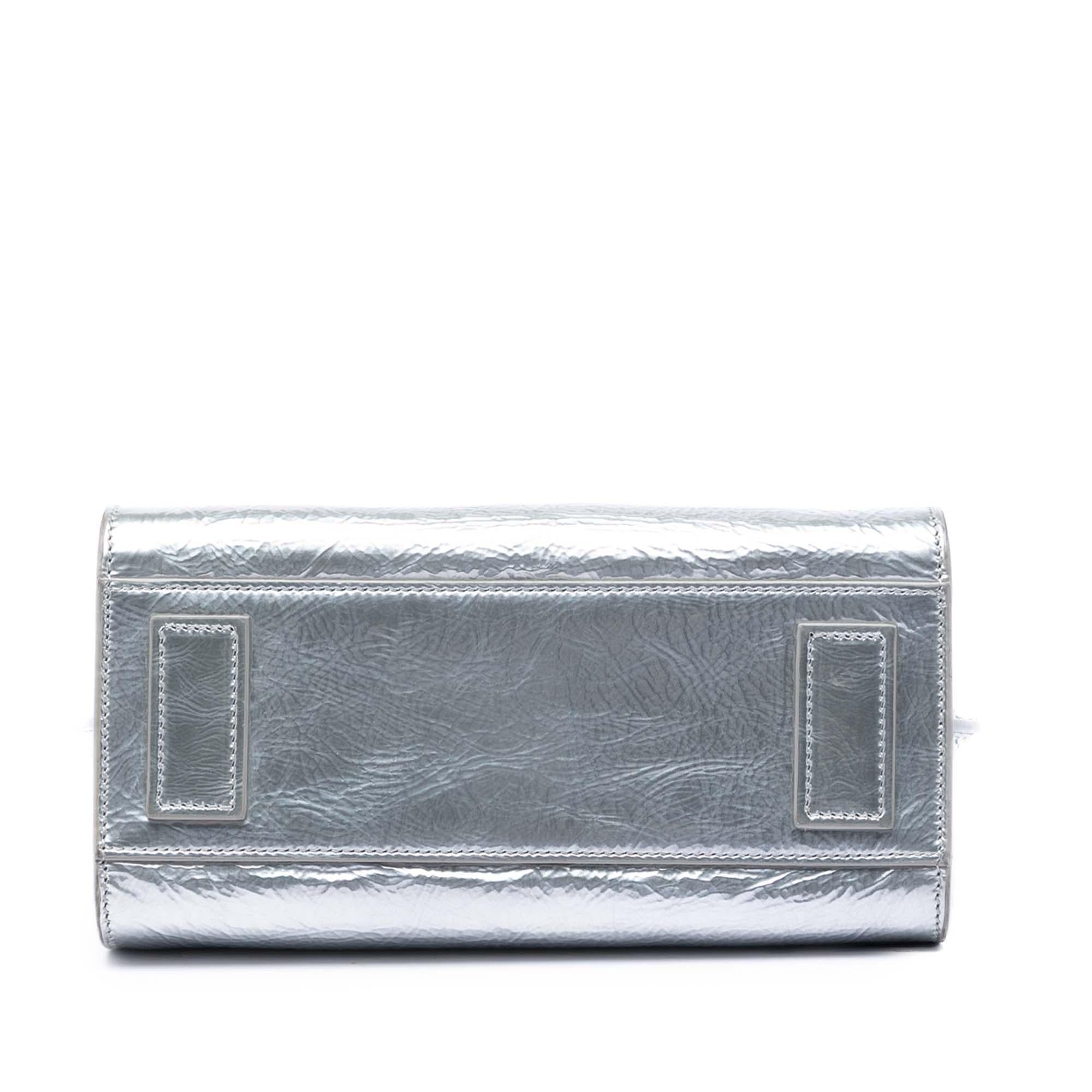 Saint Laurent Nano Metallic Crinkled Calfskin Supple Sac De Jour Satchel