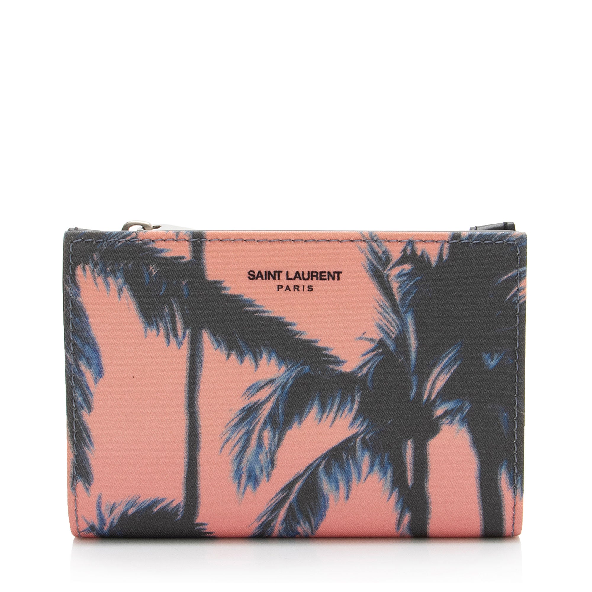 Saint Laurent Nylon Dip Dye Palm Tree Wallet