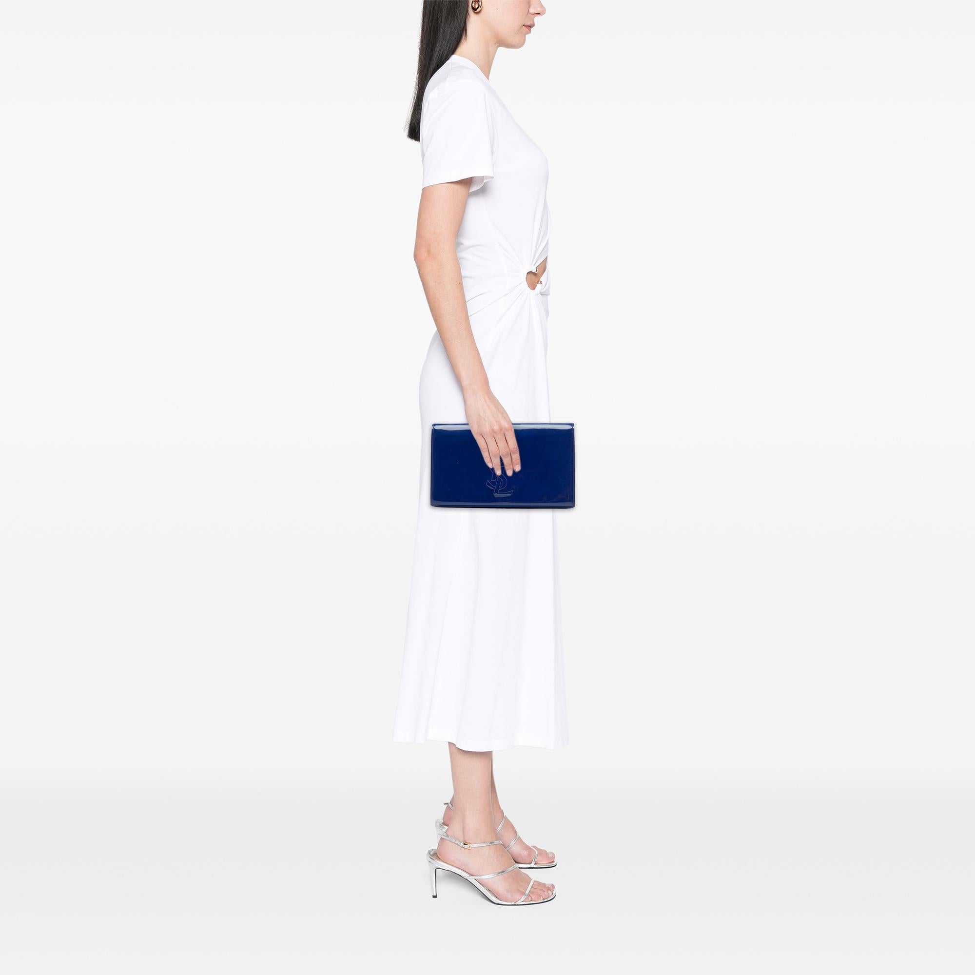 Saint Laurent Patent Belle Du Jour Clutch