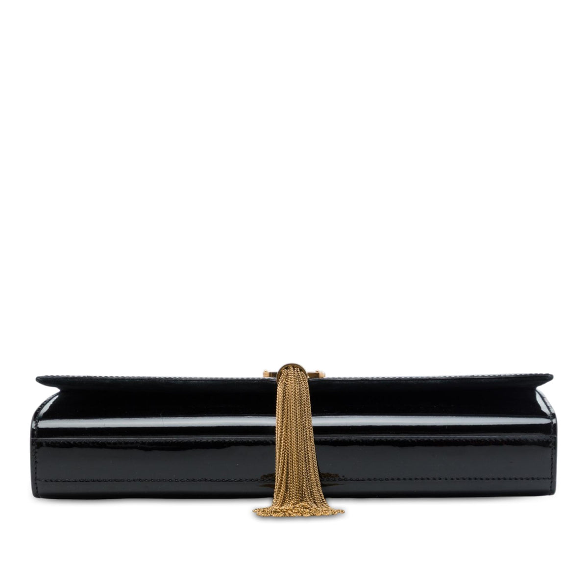 Saint Laurent Patent Cassandre Tassel Clutch