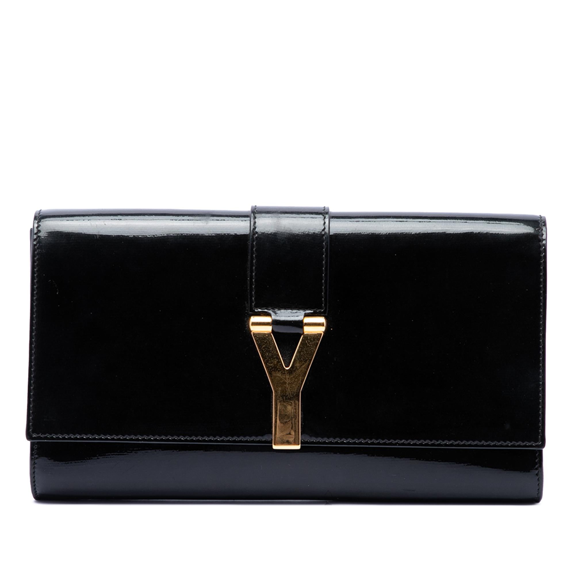 Saint Laurent Patent Chyc Ligne Clutch